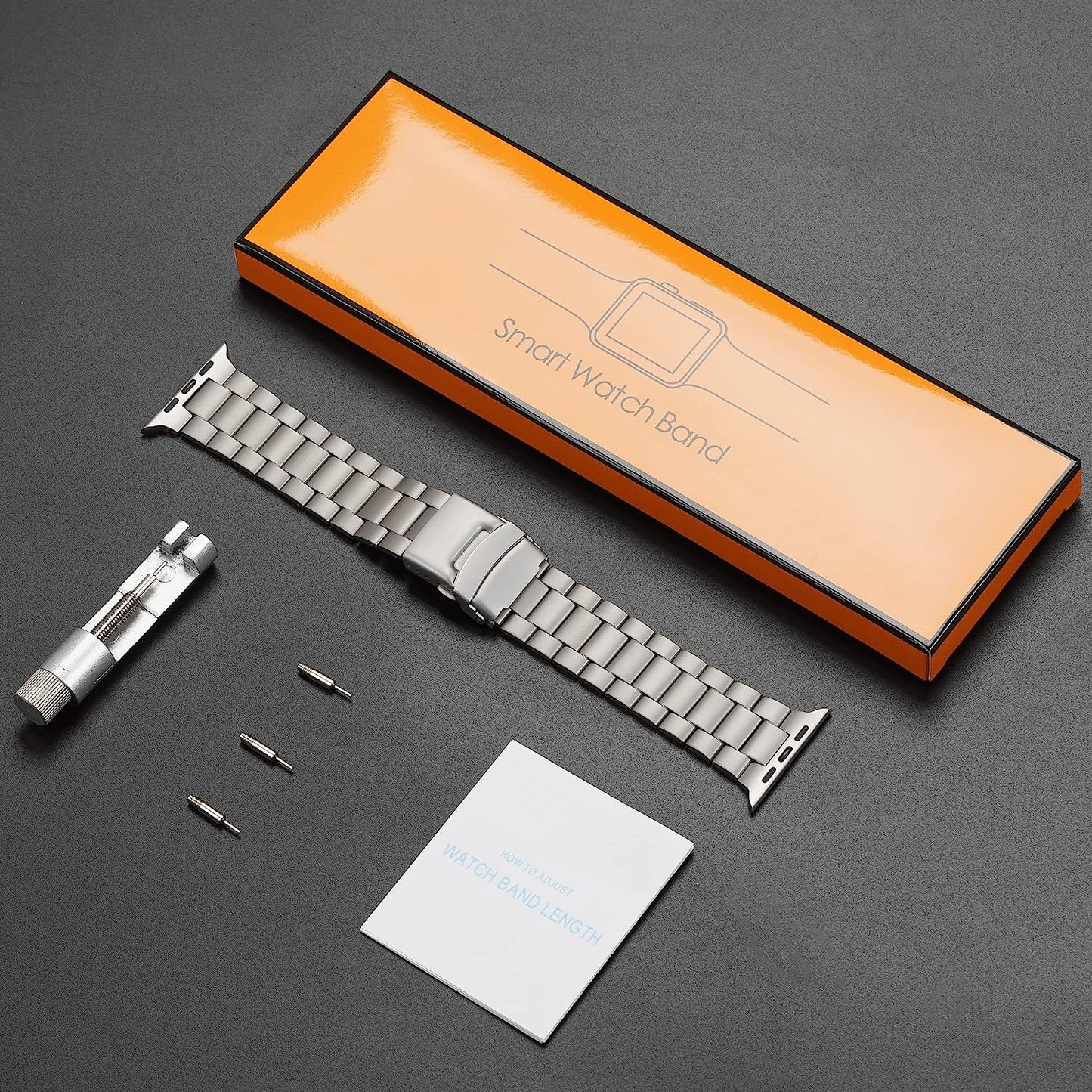 Wolait Titanium Band Compatible with Apple Watch Ultra Band 49Mm 45Mm 44Mm 42Mm, Genuine Titanium Iwatch Band with Double Button Clasp for Women Men  Wolait   