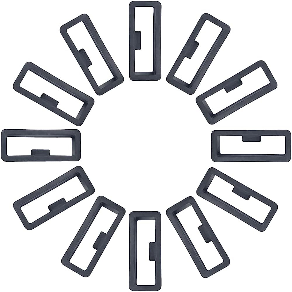 12-PACK Rubber Silicone Watch Band Compatible with Garmin Vivoactive/Forerunner Watch Strap Fastener Ring Security Loops 20Mm Black  YAQQ   