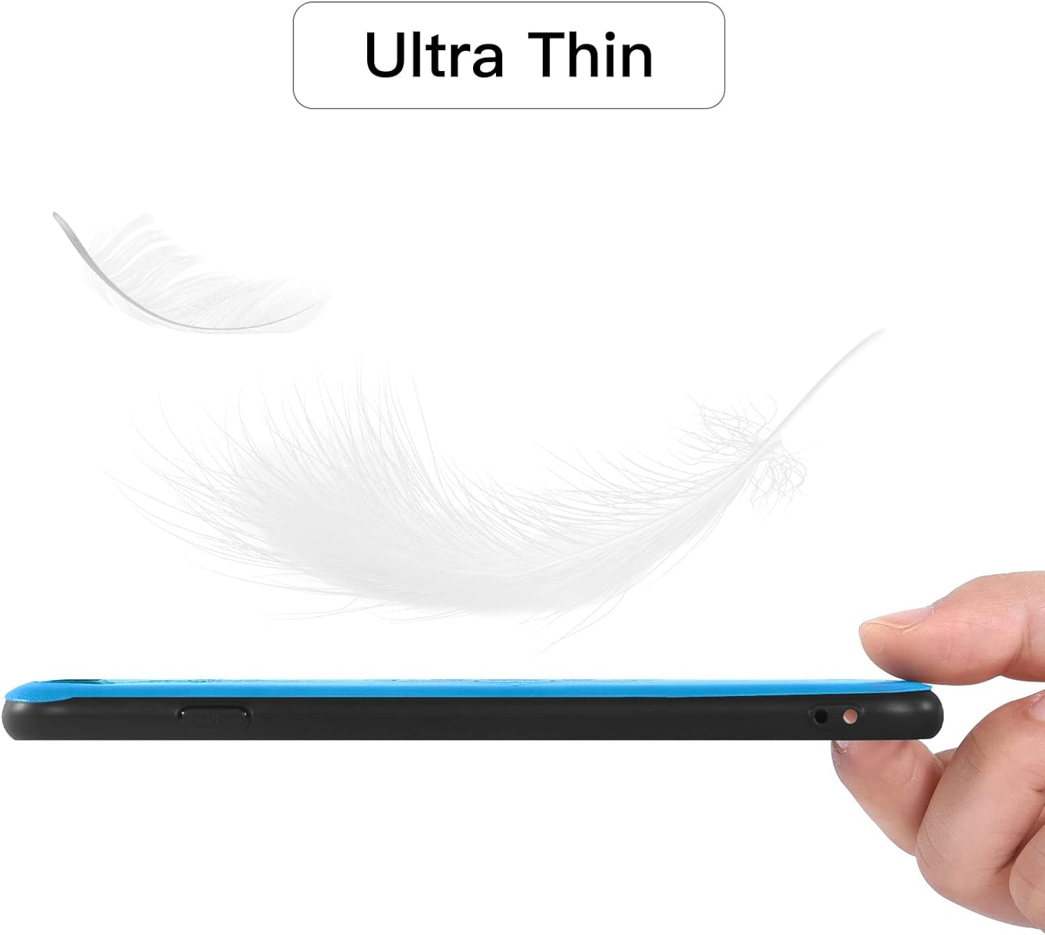 Asuwish Compatible with LG G8 Thinq Case and Tempered Glass Screen Protector Thin Slim Soft TPU Flower Rugged Leather Film Cell Phone Cover for LGG8 Thin Q G 8 LG8 G8Thinq Lgg8Thinq 8G Women Men Blue  Asuwish   