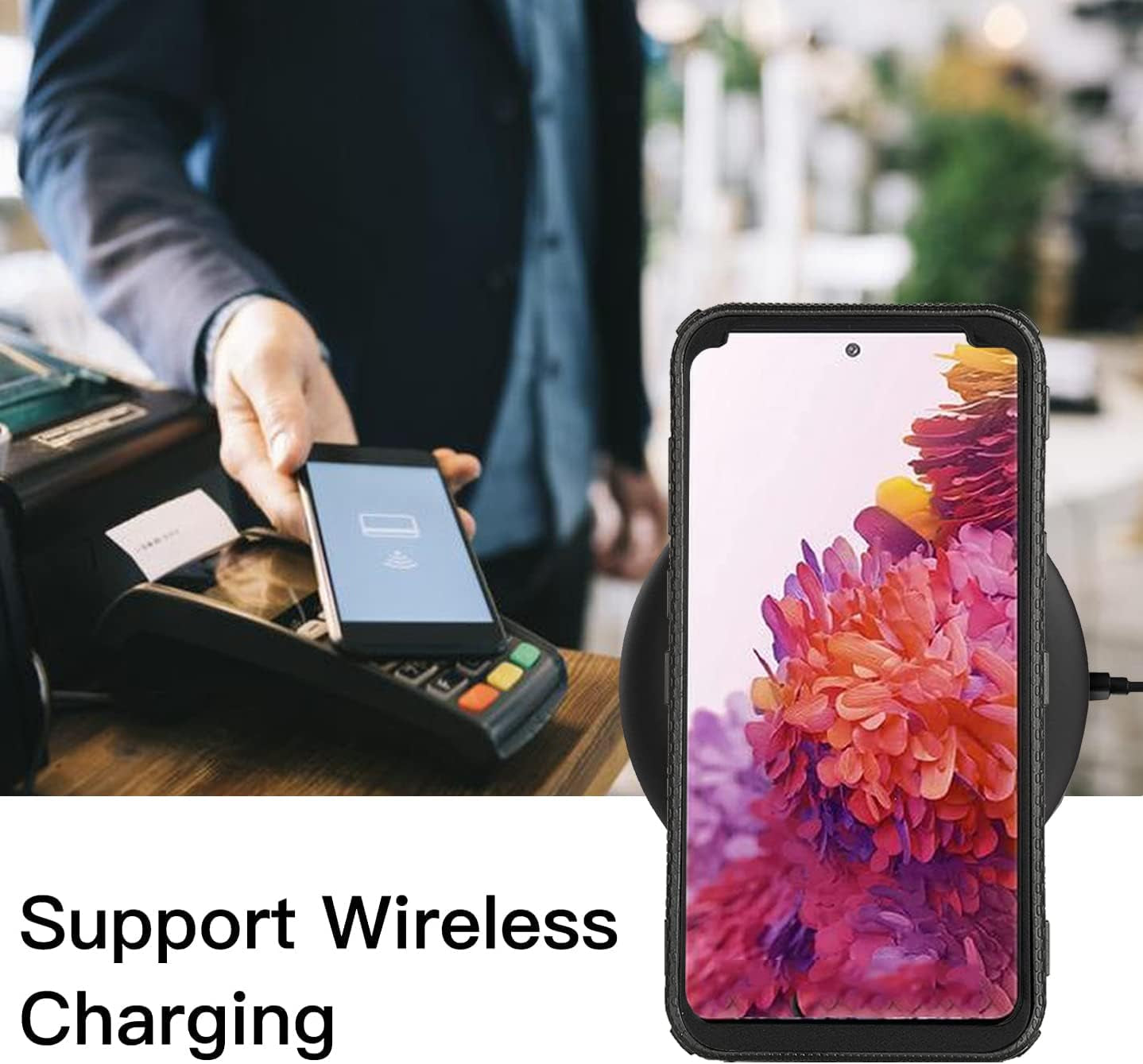 Asuwish Phone Case for LG V35 Thinq V30 plus Cover Hybrid Rugged Shockproof Drop Proof Full Body Protective Heavy Duty Cell Accessories LGV30 LGV35 LG30 LG35 V 30 35 V30+ V30S H931 Women Men Black  Asuwish   