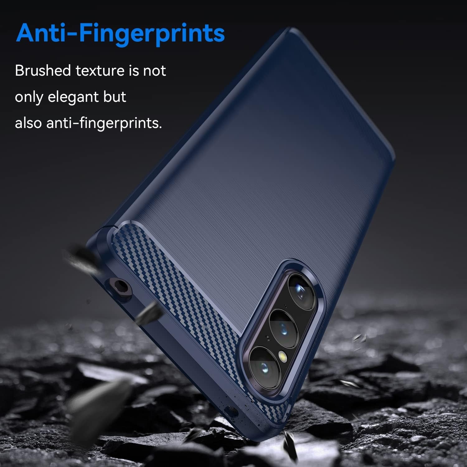 EVUNNBC for Sony Xperia 1 V, Sony Xperia 1 V Case Flexible TPU Shock-Absorption Military Grade Drop Protection Slim Fit Phone Cover for Sony Xperia 1 V (Blue)  LuckyMi   