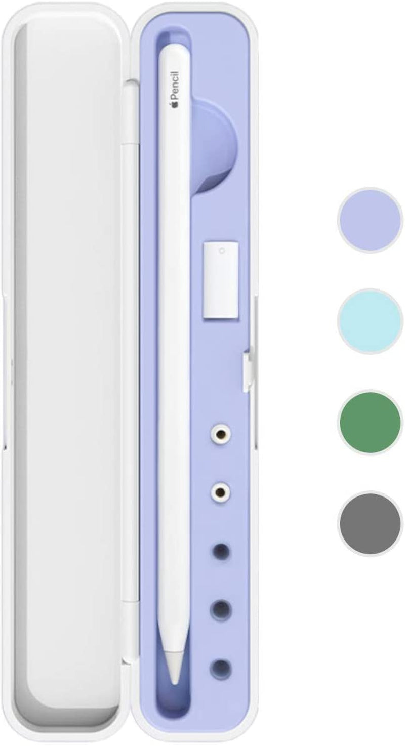 Carrying Case for Apple Pencil 2Nd Gen and 1St Generation - Storage Box with Lid for Apple Pencil - Pen Protective Case for Ipad Pencil - Holder Accessories - Shock-Absorption (Purple)  Meowster   