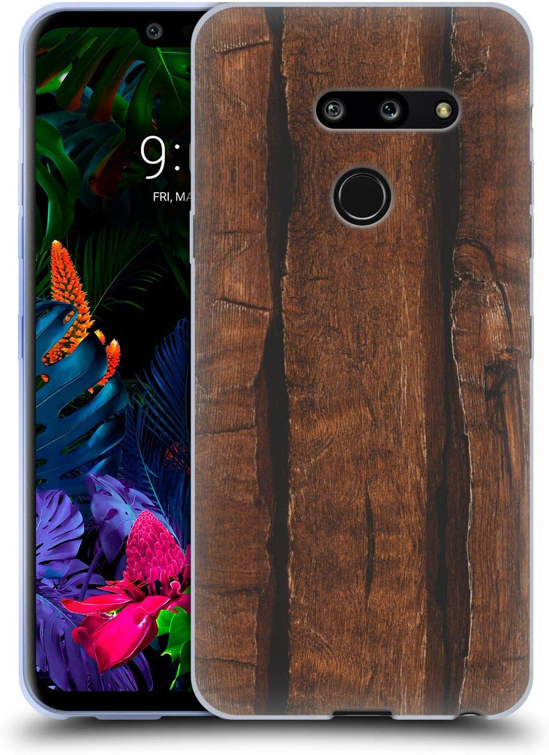 Head Case Designs Officially Licensed Pldesign Rustic Brown Old Wood Wood and Rust Prints Soft Gel Case Compatible with LG G8 Thinq  Head Case Designs   