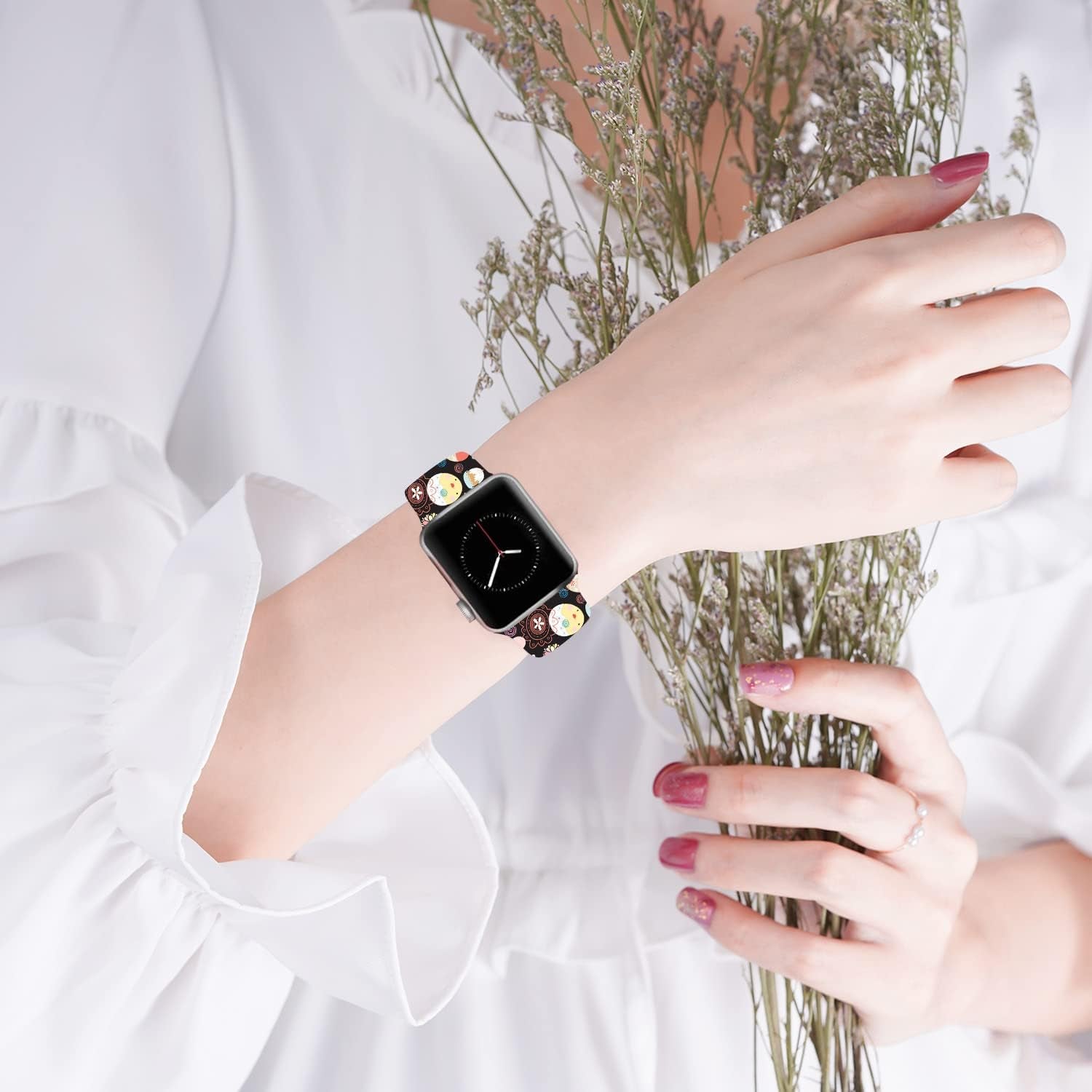 Watch Bands Compatible Apple Watch Band 38Mm 40Mm 41Mm 42Mm 44Mm 45Mm 49Mm 49Mm for Women Men, Adjustable Soft Silicone Replacement Smartwatch Wristband for Iwatch Series 8 8 7 6 5 4 3 2 1 SE SE  GEJPJGE   