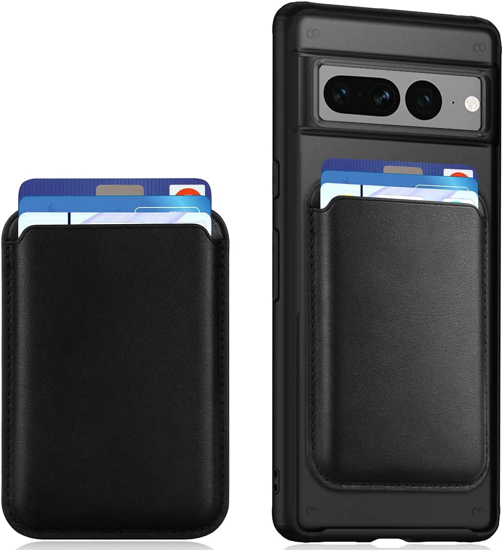 TIANNIUKE Magnetic Case for Google Pixel 7 Pro, Transparent and Yellow Resistant,Compatible with Magsafe,Slim Fit Shockproof Protective Phone Case for Pixel 7 Pro Case (2022) (Clear)  TIANNIUKE Black Pixel 7 Pro Case+Wallet 