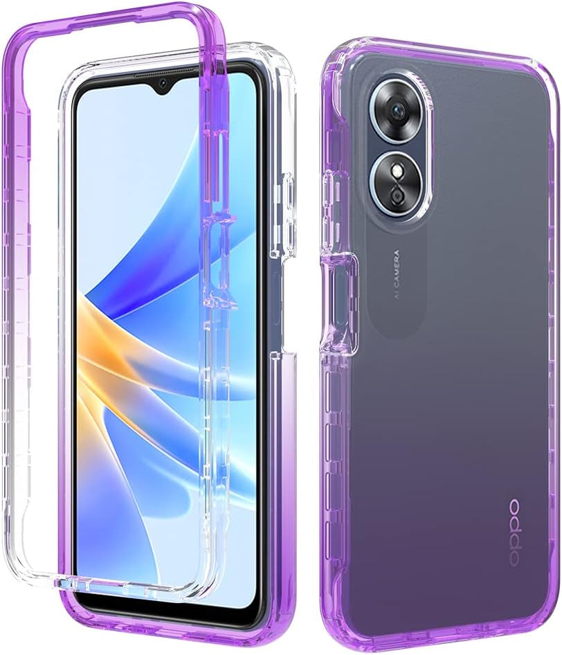 Pzwoxukhov Case for Redmi Note 12 Pro 5G Case Cover,Case for Xiaomi Poco X5 Pro High Transparency，Gradient Color,Anti-Drop Shock Absorption Case Black  Pzwoxukhov Purple Oppo A17 4G / Oppo A17K 