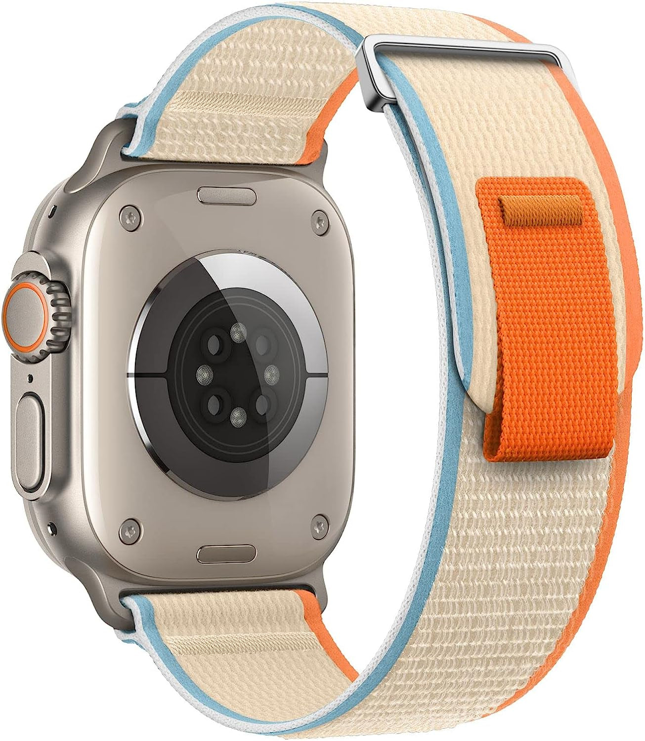 DXJKDZA Compatible with Apple Watch Ultra Band 49Mm 45Mm 44Mm 42Mm 41Mm 40Mm 38Mm for Women Men, Trail Loop Band Soft Nylon Sport Loop Strap for Iwatch Series Ultra 8 7 6 5 4 3 2 1 SE  DXJKDZA Cream 42mm/44mm/45mm/49mm 