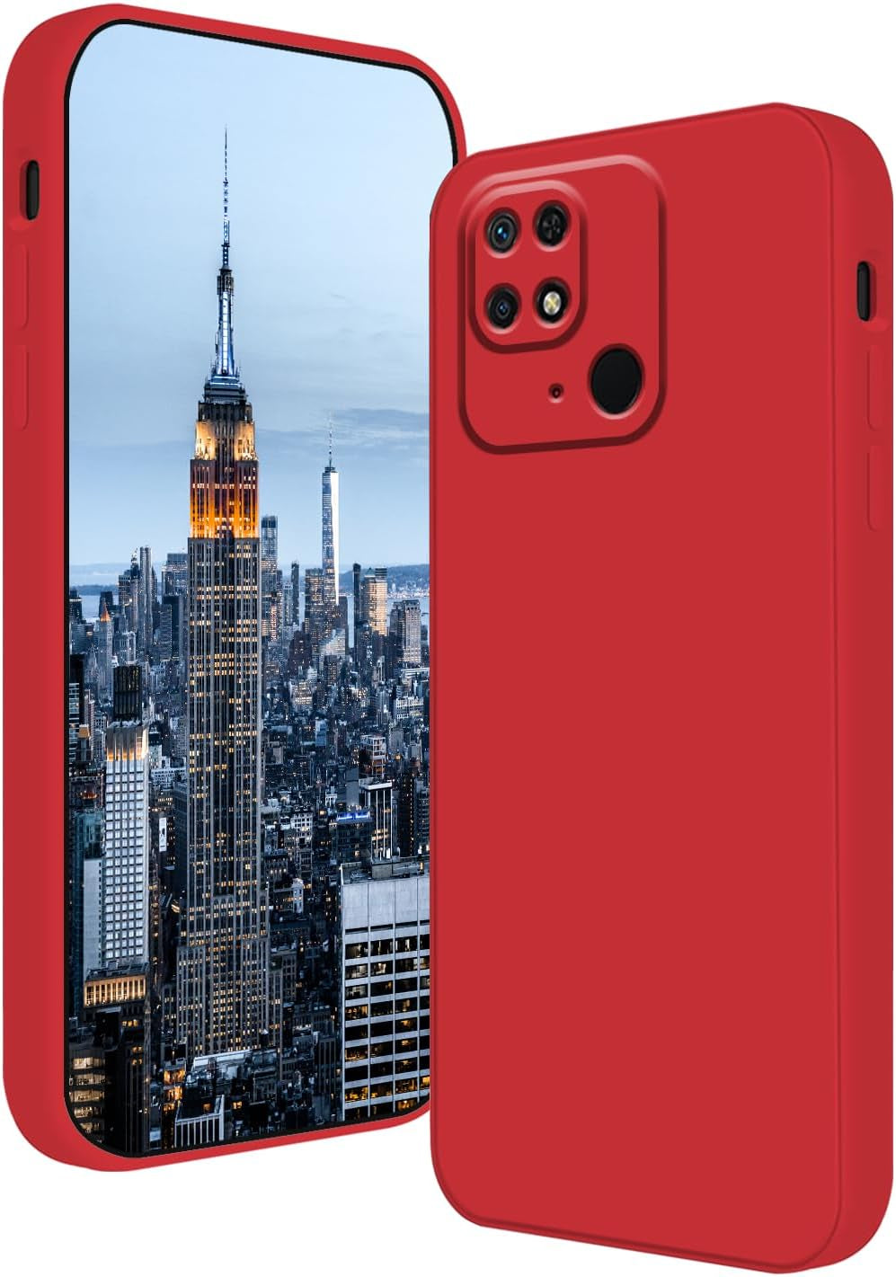 Tiwinxing Compatible with Xiaomi Redmi 10C Case Silicone Ultra Slim TPU Cases Shockproof Anti-Scratch Xiaomi Redmi 10C Phone Case Square Edges Protective Case (Green)  Tiwinxing Red  