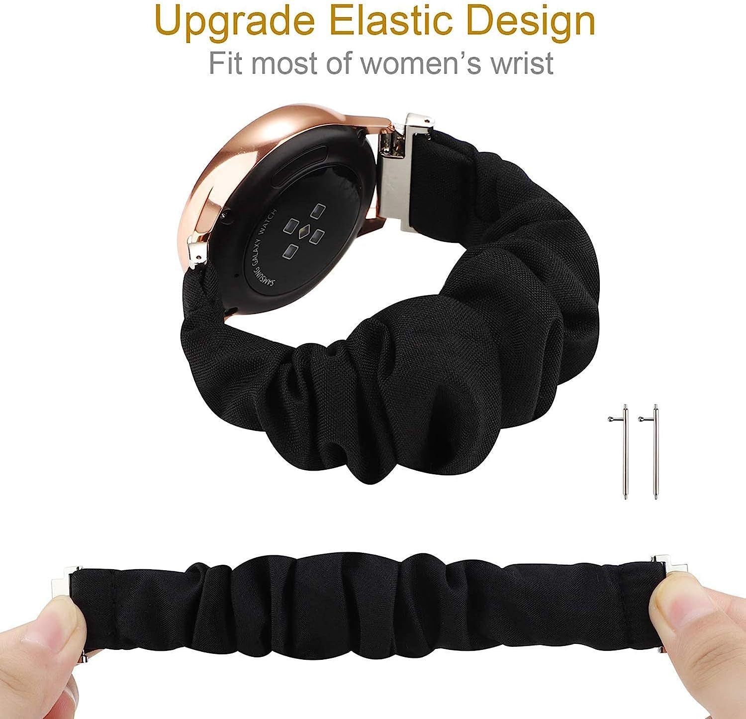 Fit for Amazfit GTS Bands for Women Men, Garmin Venu Sq Elastic Stretch Wristband Replacement Watch Bands Straps Wristbands Bracelet Fit for Amazfit Bip/Gts 2E/ GTS 2 Mini/Bip Lite/Bip S  Bangyee   