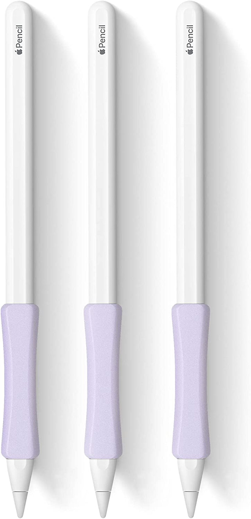 3 Pack Ipencil Grips Case Cover Silicone Sleeve Holder Compatible with Apple Pencil 2Nd Generation, Ipad Pro 11 12.9 Inch 2018(White, Pink, Purple)  Litumfen Purple*3  