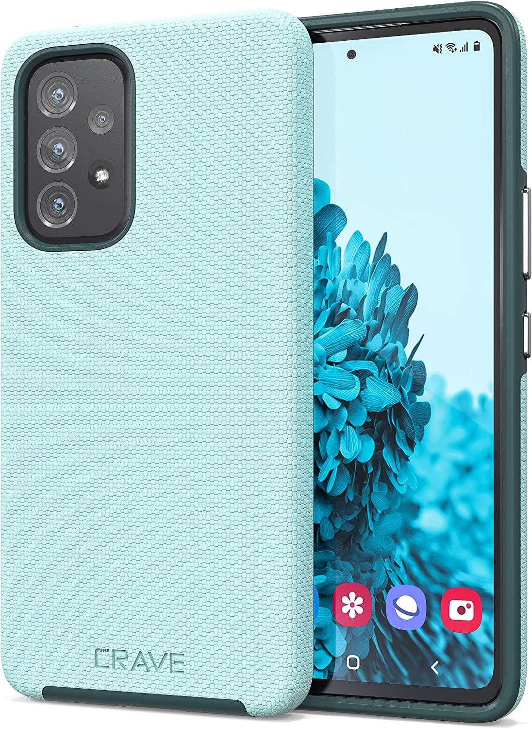 Crave Dual Guard for Samsung Galaxy A53 Case, Shockproof Protection Layer Case 5G - Forest Green  Crave Aqua  