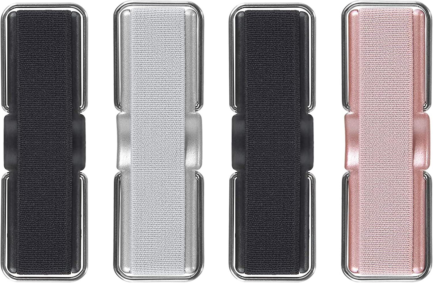 Phone Strap, CISID 4 Pcs Phone Finger Holder Back of Phone Grip with Stand Suitable for Iphone Samsung and Most Smartphones(Black Black Silver Rose Gold 4PCS)  GZ LW Shanshui PIJU   