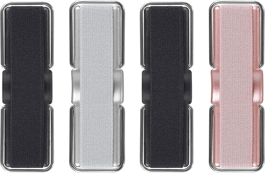 Phone Strap, CISID 4 Pcs Phone Finger Holder Back of Phone Grip with Stand Suitable for Iphone Samsung and Most Smartphones(Black Black Silver Rose Gold 4PCS)  GZ LW Shanshui PIJU   