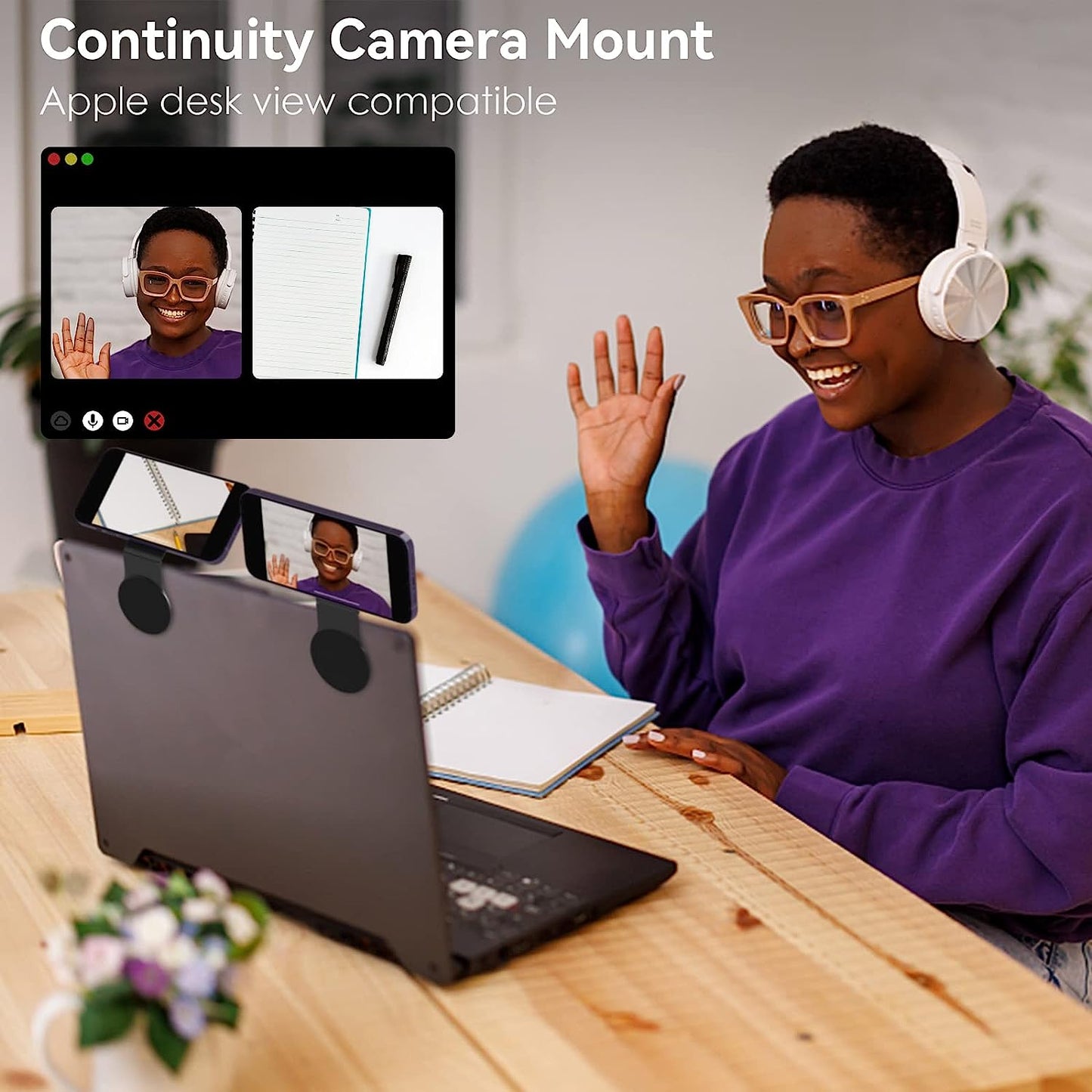 Cloudvalley for Magnetic Laptop Phone Holder, Slim Adjustable Cell Phone Stand, Slim Protable Laptop Side Mount Clip, Computer Monitor Expansion Bracket, Modular Work from Home Kit - Black  CloudValley   