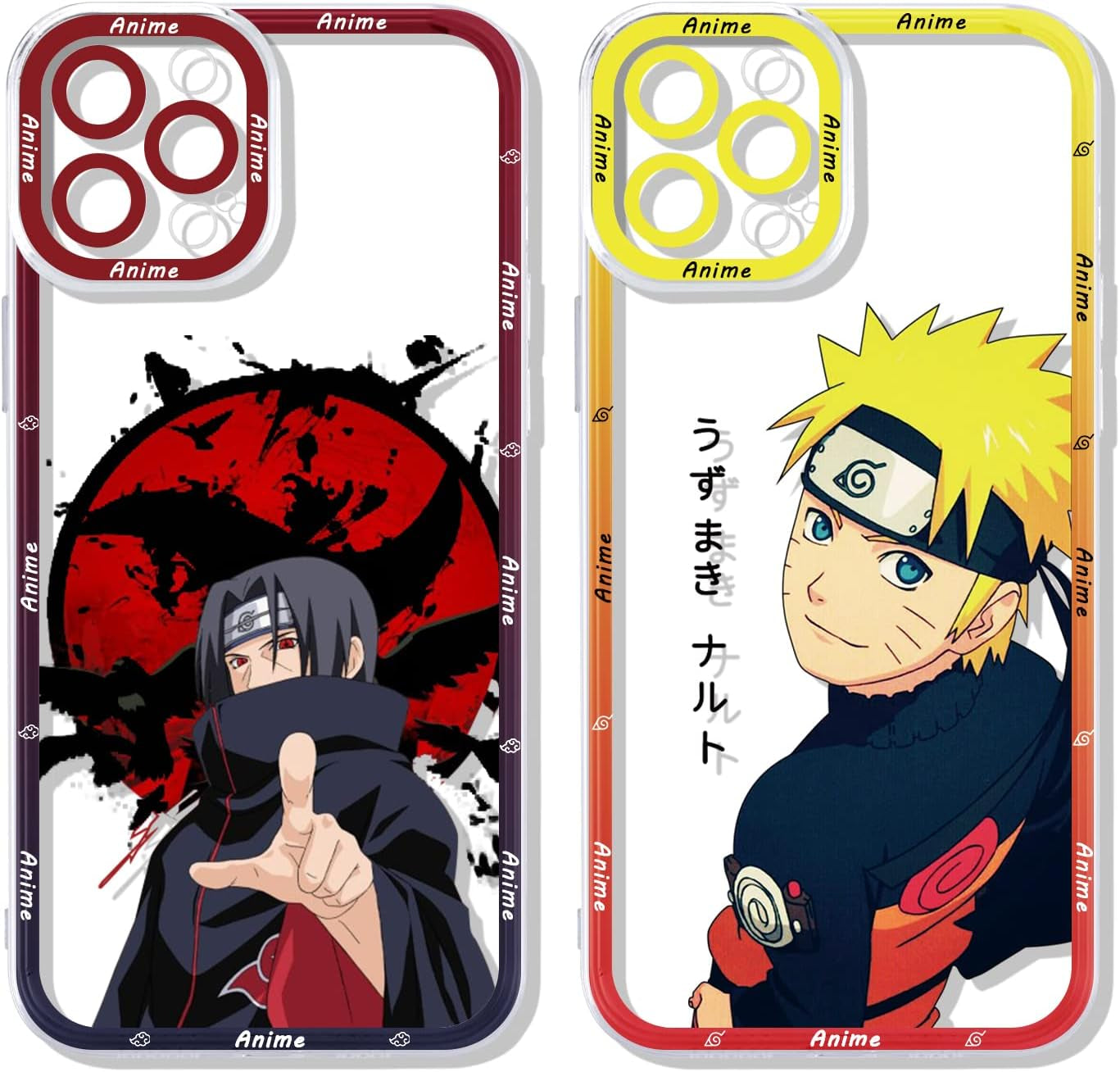 2 Pack Japanese Anime Case for Iphone 12 Mini Clear Case 5.4", Cool Manga Cute Pattern Design, Cartoon Comics Character Cases for Men Boys Women Girls, Soft TPU Funda for Iphone12 Mini, Transparent  ZXT US Iphone 13 Pro Max  