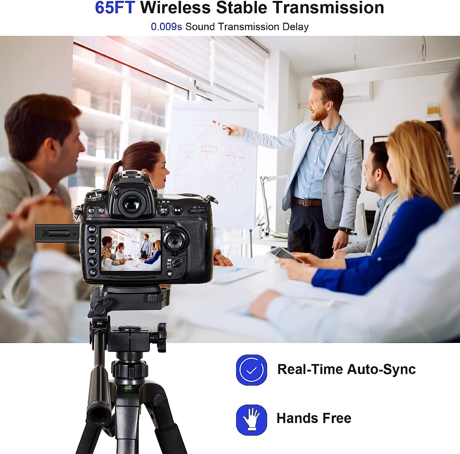 Wireless Lavalier Microphone for Iphone/Android Phone/Camera/Computer/Laptop, Recording Omnidirectional Condenser Mic with Ultra Low Delay, Lapel Noise Canceling Mic for Youtube Interview Tiktok Vlog  mmcrz   