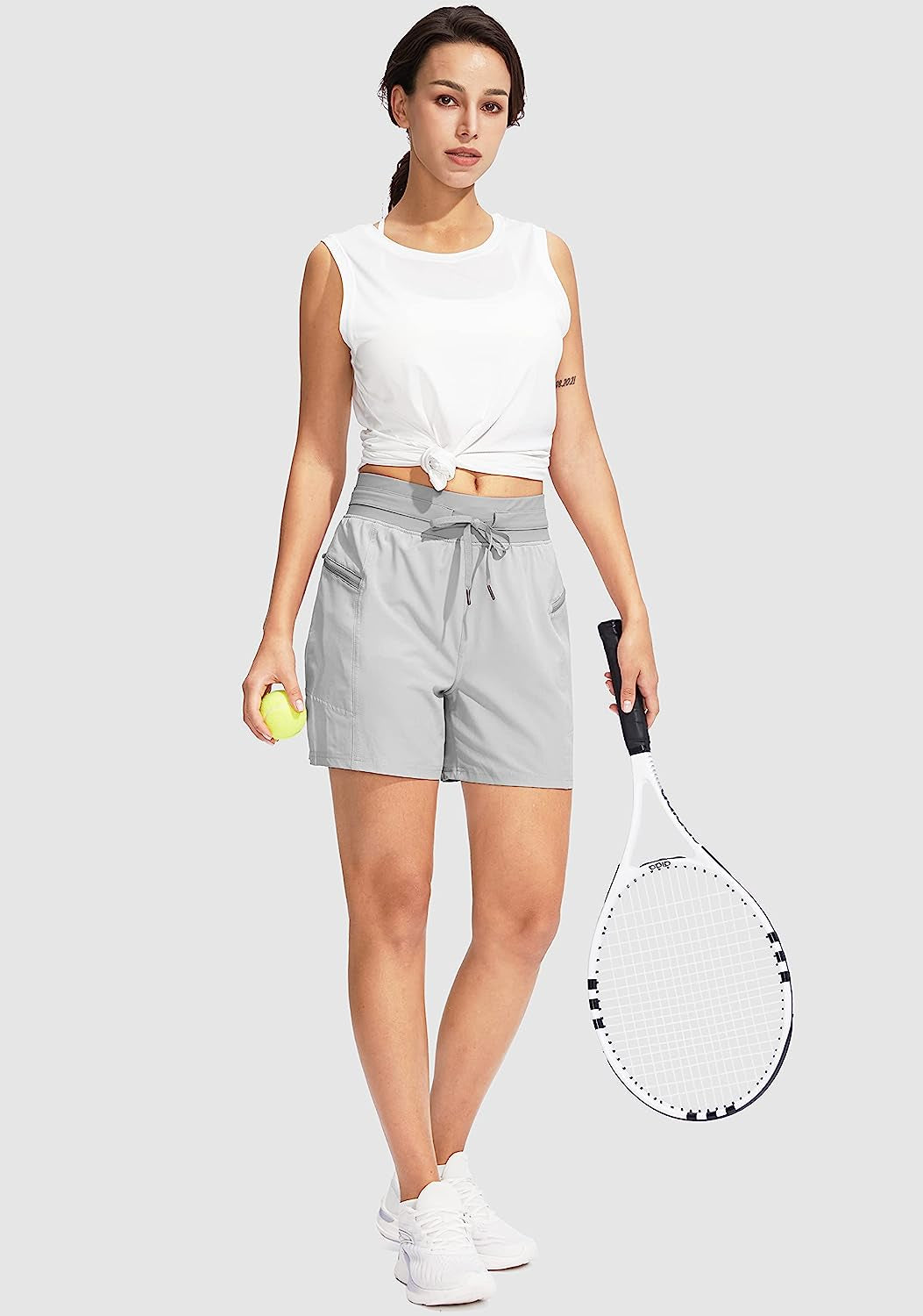 Svensker Women'S Athletic Shorts with Pockets High Waisted 5 Inch Quick Dry Gym Exercise Workout Running Shorts for Women  Svensker   