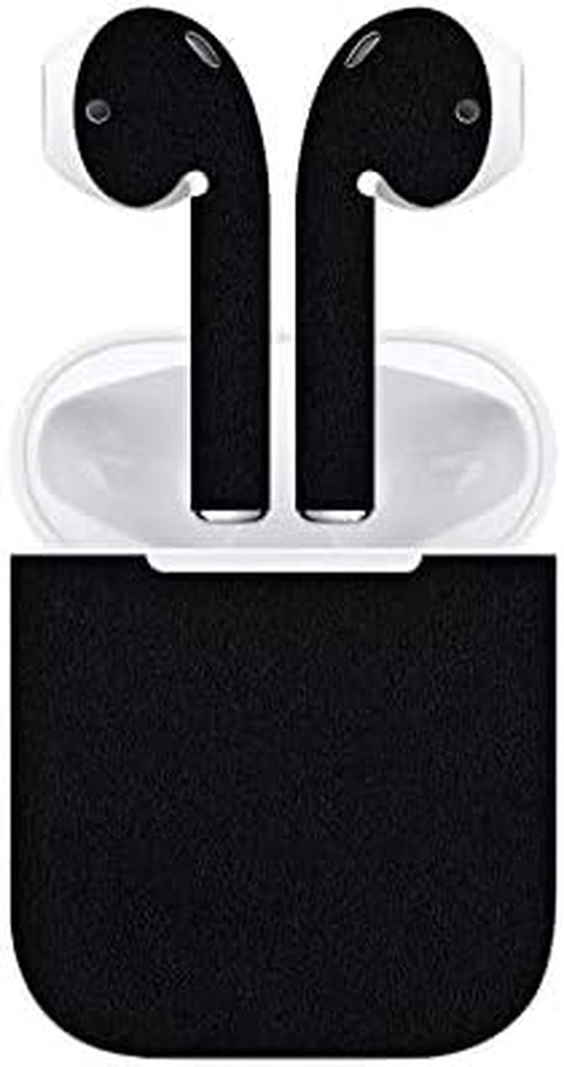 Airpod Skins & Silicone Charging Case Cover | Easy Install | Customize and Protect | Free Lifetime Replacements | Max Coverage | Compatible with Apple Airpods Accessories (Matte Black Case & Skin)  AirPod Skins   