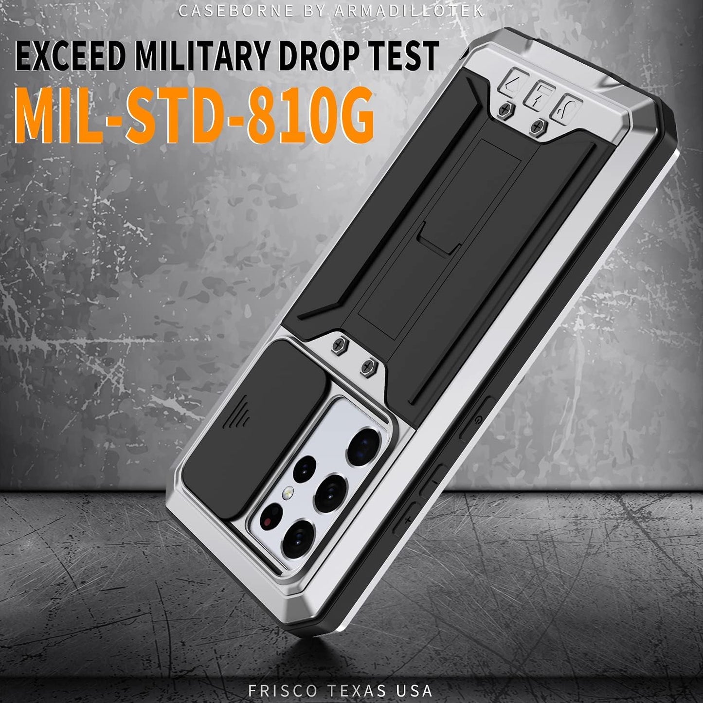 Lunivop Metal Silicone Compatible with Samsung Galaxy S21 Ultra 6.8 Inch Case Camera Protection Heavy Duty Protection Doom Glass Cover Cases Shockproof Holder with Built in Screen Protector (Silver)  Homing pigeon   