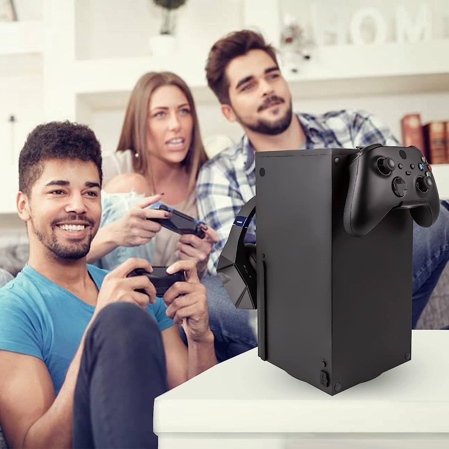 Dust Cover Set for Xbox Series X Console, Dust Filter Covers with 2 Controller Holder Hanger Stand and 8 Dust Plugs Compatible with Xbox Series X  CHIN FAI   