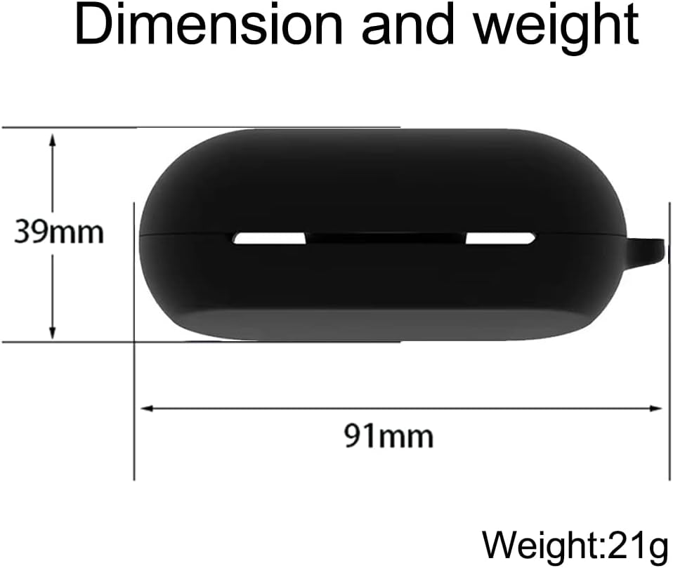 Accdeny Compatible for Sony WF-C500 Headphone Case, [Supports Wireless Charging] [Shockproof Protective Case] Silicone Headphone Case (Black-White)  Accdeny   