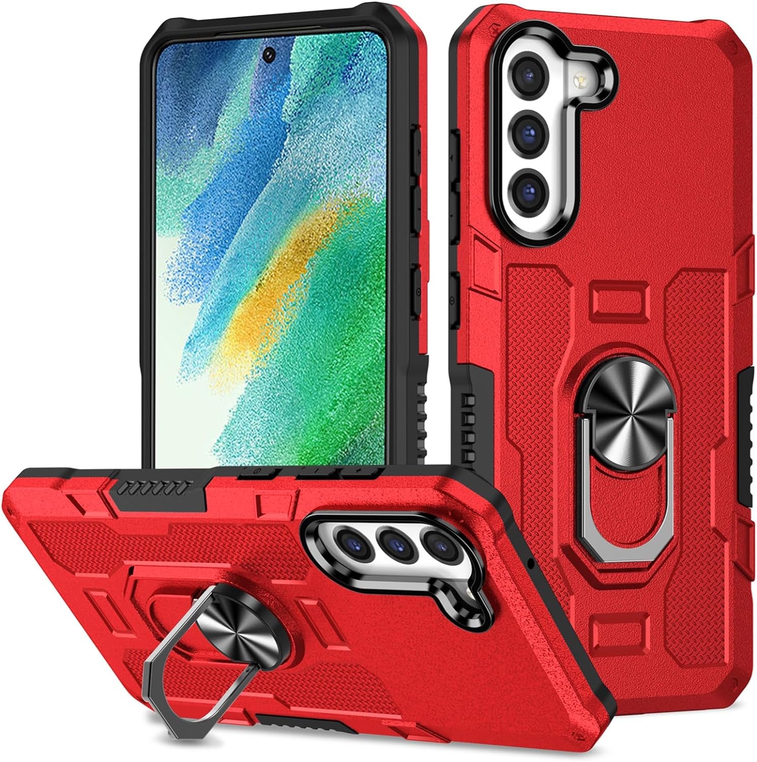 MGSBCXN Armor Case for Samsung Galaxy Note20 Ultra 5G, Military Grade Shockproof Samsung Galaxy Note 20 Ultra Case, Heavy Duty Protection Samsung Note 20 Ultra 5G Case with Ring Kickstand, Blue  MGSBCXN Red S23 Plus 