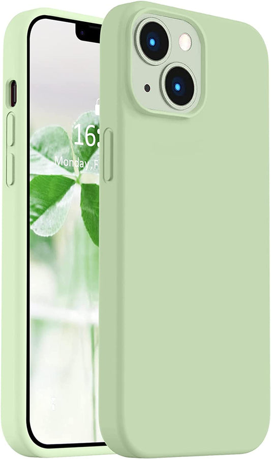 Vooii Compatible with Iphone 14 Case,[Silky Touch Premium Liquid Silicone] [Soft Anti-Scratch Microfiber Lining], Ultra Slim Shockproof Protective Case for Iphone 14 - Matcha  Vooii Matcha  