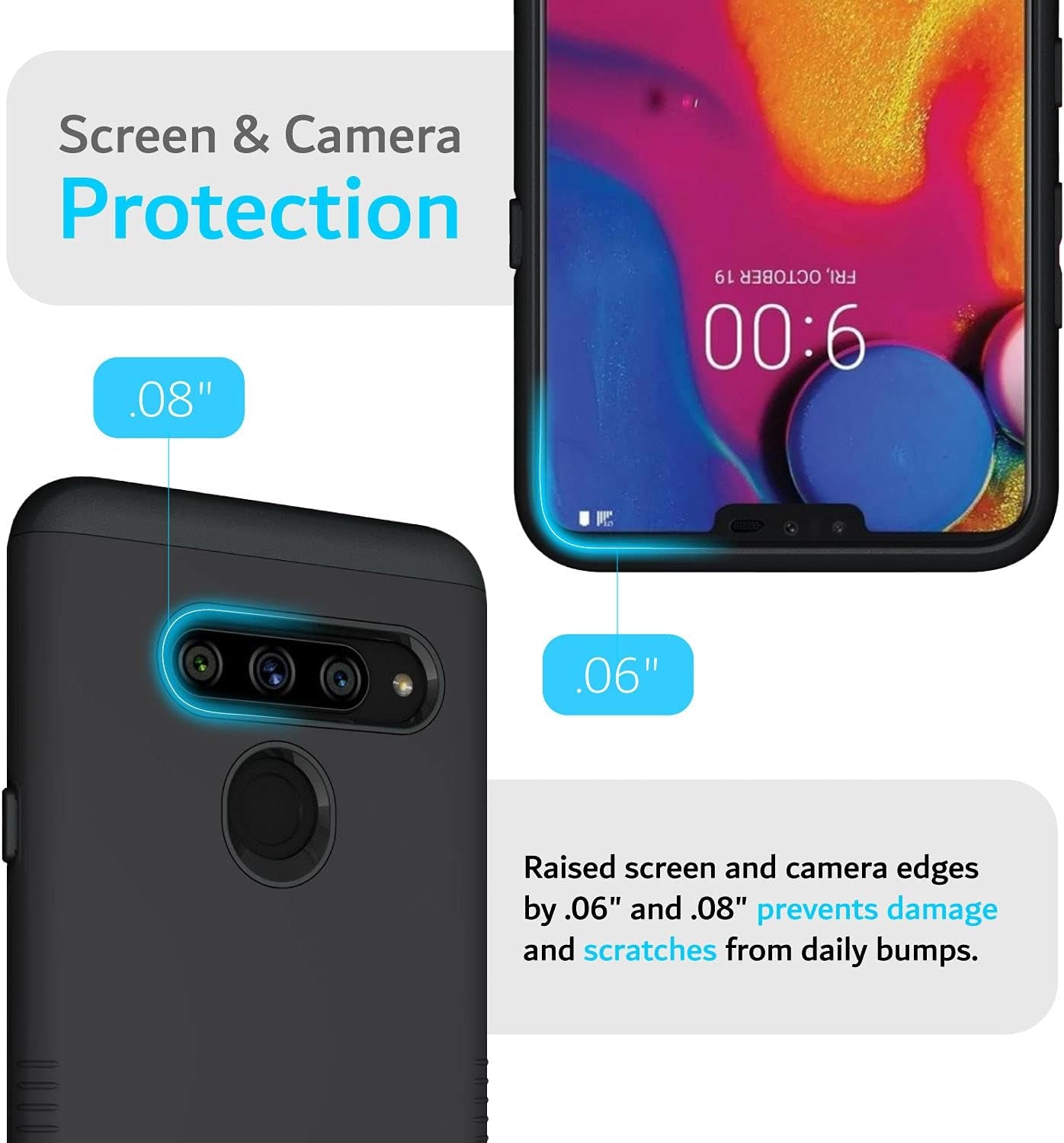 TUDIA Dualshield Designed for LG V40 Thinq Case, [Merge] Shockproof Military Grade Drop Protection Dual Layer Slim Protective Case Cover - Matte Black  TUDIA   