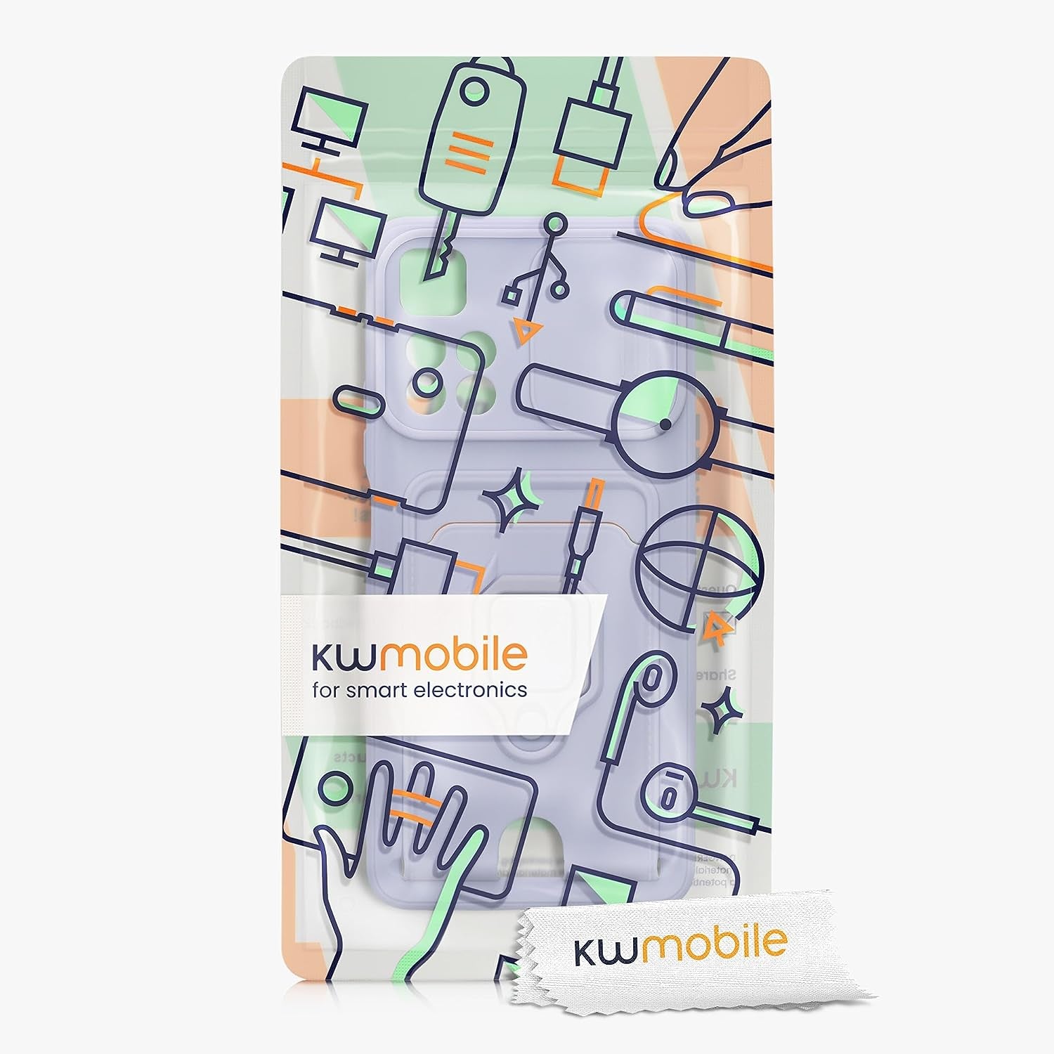 Kwmobile Plastic Case Compatible with Xiaomi Redmi Note 11 Pro+ 5G / Note 11 Pro plus 5G - Case with Metal Stand Card Slot Finger Holder - Lavender  KW-Commerce   