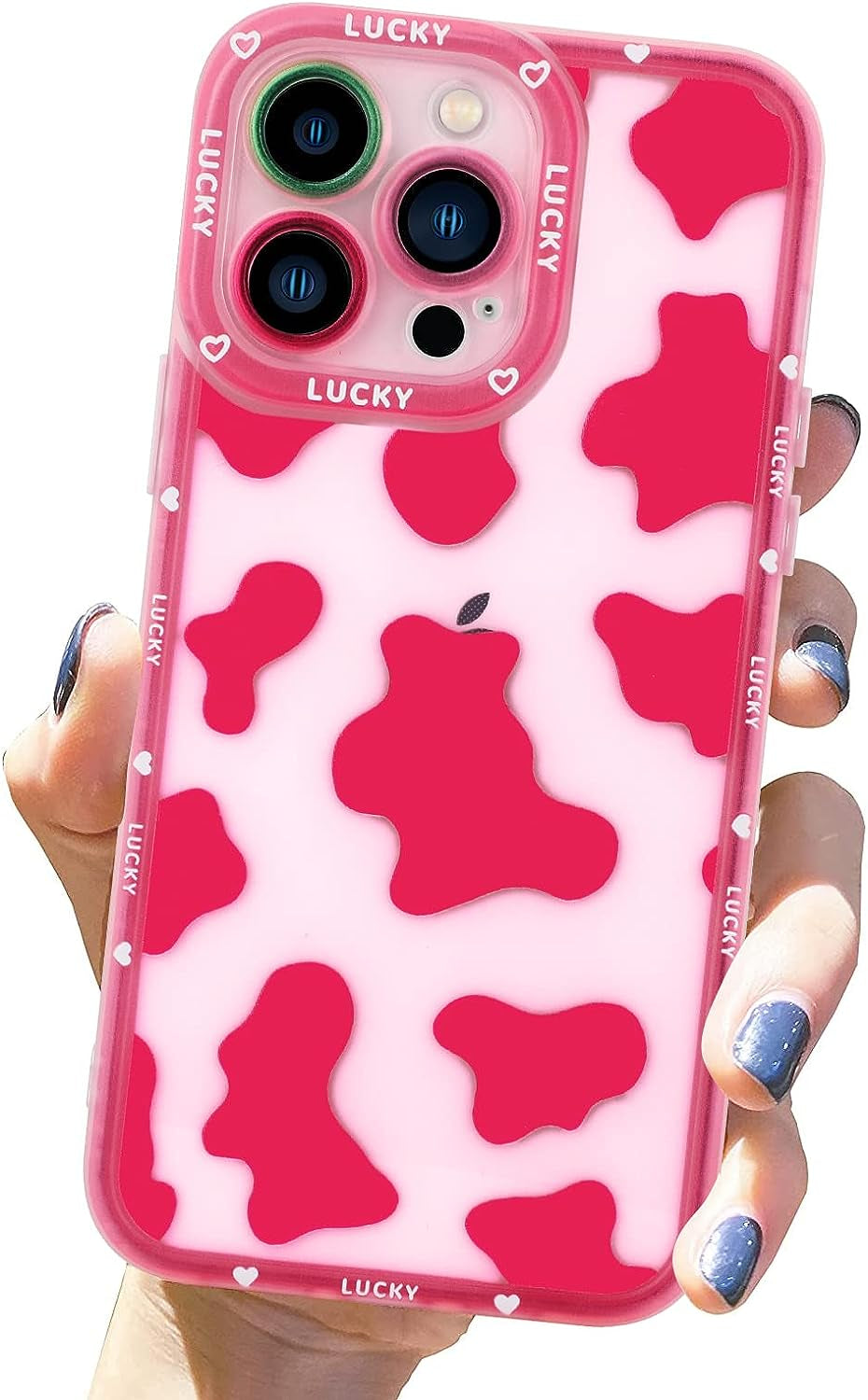 ZIYE Cow Print for Iphone 13 Pro Case,Iphone 13 Pro Cow Pattern Protective Phone Case with Full Body Soft Tpu+Camera Protection Anti-Scratch Cover for Iphone 13 Pro 6.1 Inch (Pink)  ZIYE Iphone 14 Pro Max  