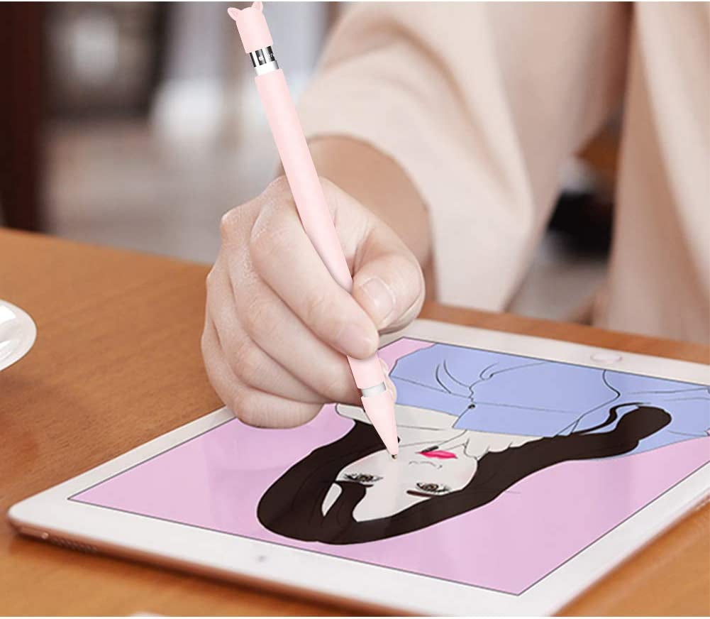 3 Pack Case for Apple Pencil 1St Generation Holder Sleeve Skin Cover Accessories for Ipad Pro 9.7/10.5/12.9,Silicone Cute Grip with Charging Cap Holders and 3 Protective Nib Covers-Black,Pink,Purple  Mgrach   