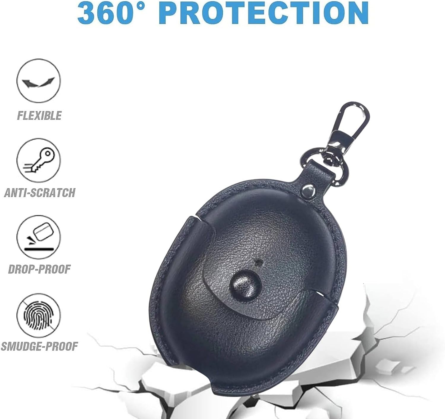 [3 in 1] Compatible for Google Pixel Buds Pro 2022 Cases with Cleaning Kit, Front LED Visible PU Leather Protective Cover Skin with Keychain for Man Women  CASEVERSE   