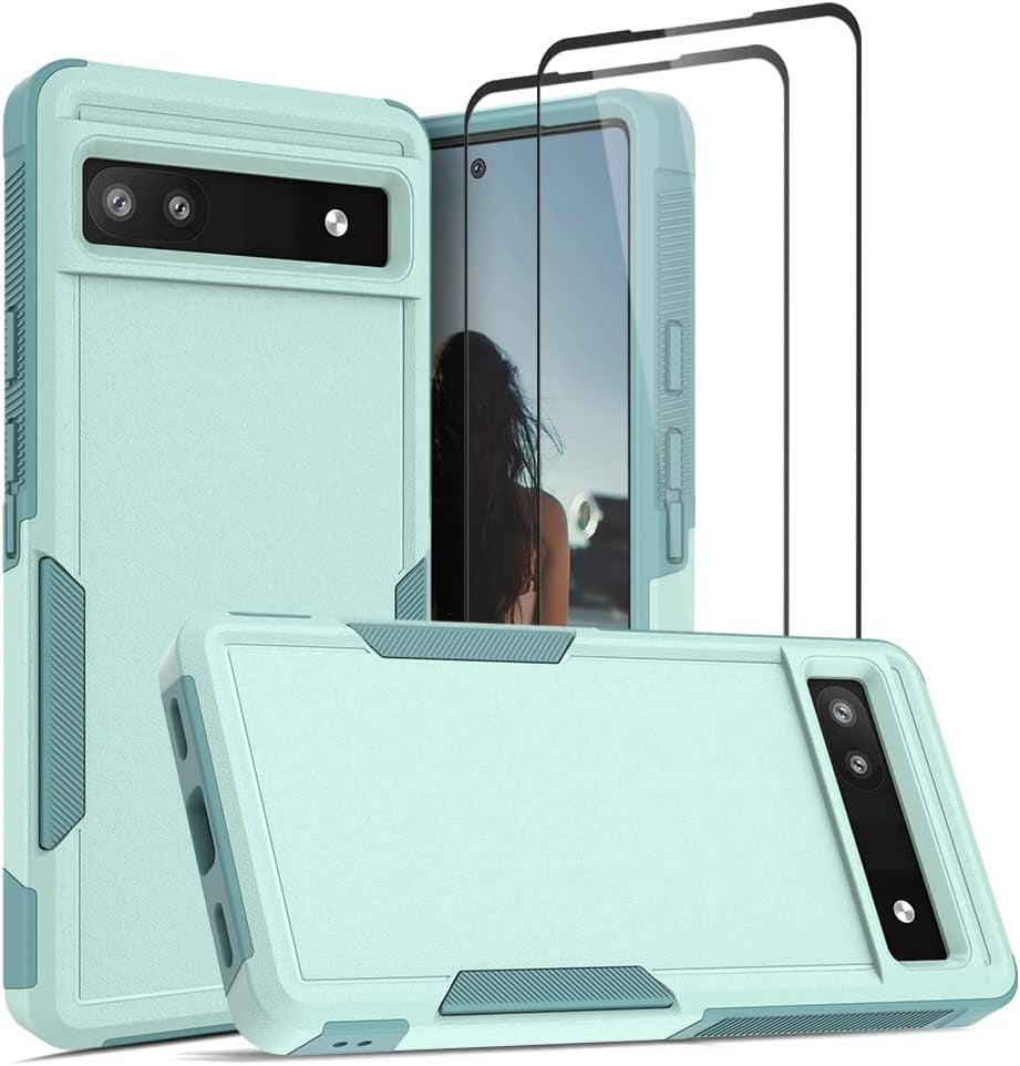 Google Pixel 6A 5G Case, [Military Grade Drop Protection] anti Scratch Matte Sturdy Cover Silicone Bumper Shockproof Slim Fit Durable Cover for Pixel 6A 5G 2022 6.1 Inch, Turquoise  Jeylly   