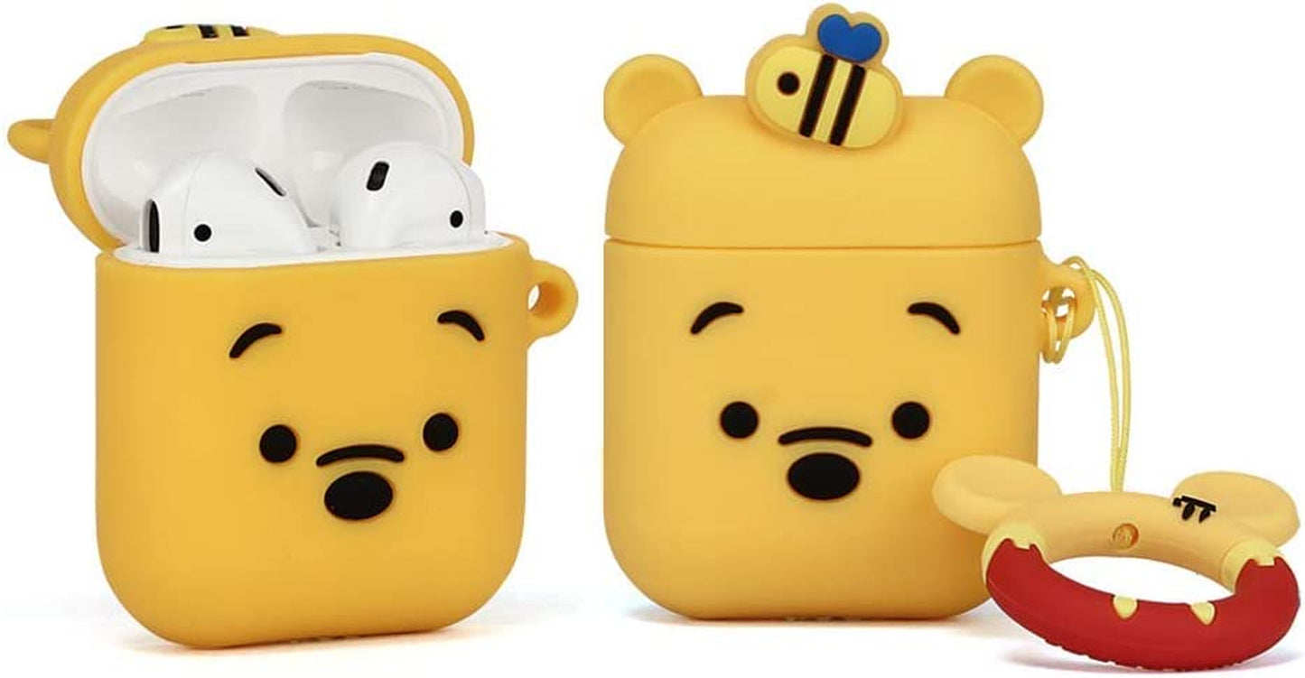 ZAHIUS Silicone Case Funny Cover Compatible for Apple Airpods 1&2[3D Cartoon Pattern][Designed for Kids Girl and Boys](Winnie)  ZAHIUS Direct   