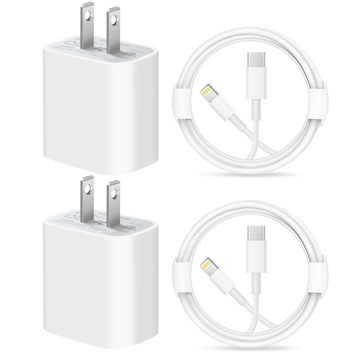 Iphone Charger Super Fast Charging [Apple Mfi Certified] Ipad Charger 20W PD USB C Wall Charger 2-Pack 6FT Fast Charging Cable Compatible with Iphone14/14 Pro Max/13/13Pro/12/12 Pro/11/11Pro/Xs,Ipad  Shenzhen Dipinle Technology Co., Ltd   