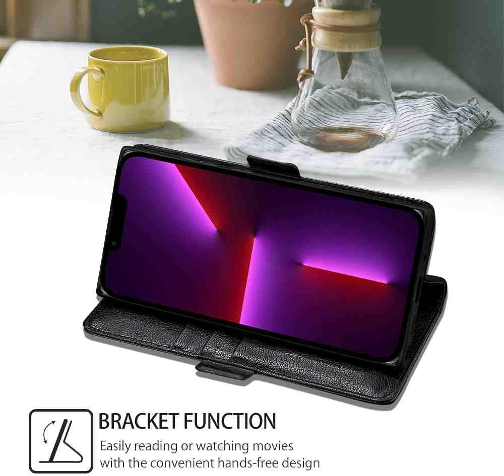 Cyr-Guard Phone Cover Wallet Folio Case for LG V30, Premium PU Leather Slim Fit Cover for LG V30, 1 Photo Frame Slot, Friendly Fit, Black  Cyr-Guard   