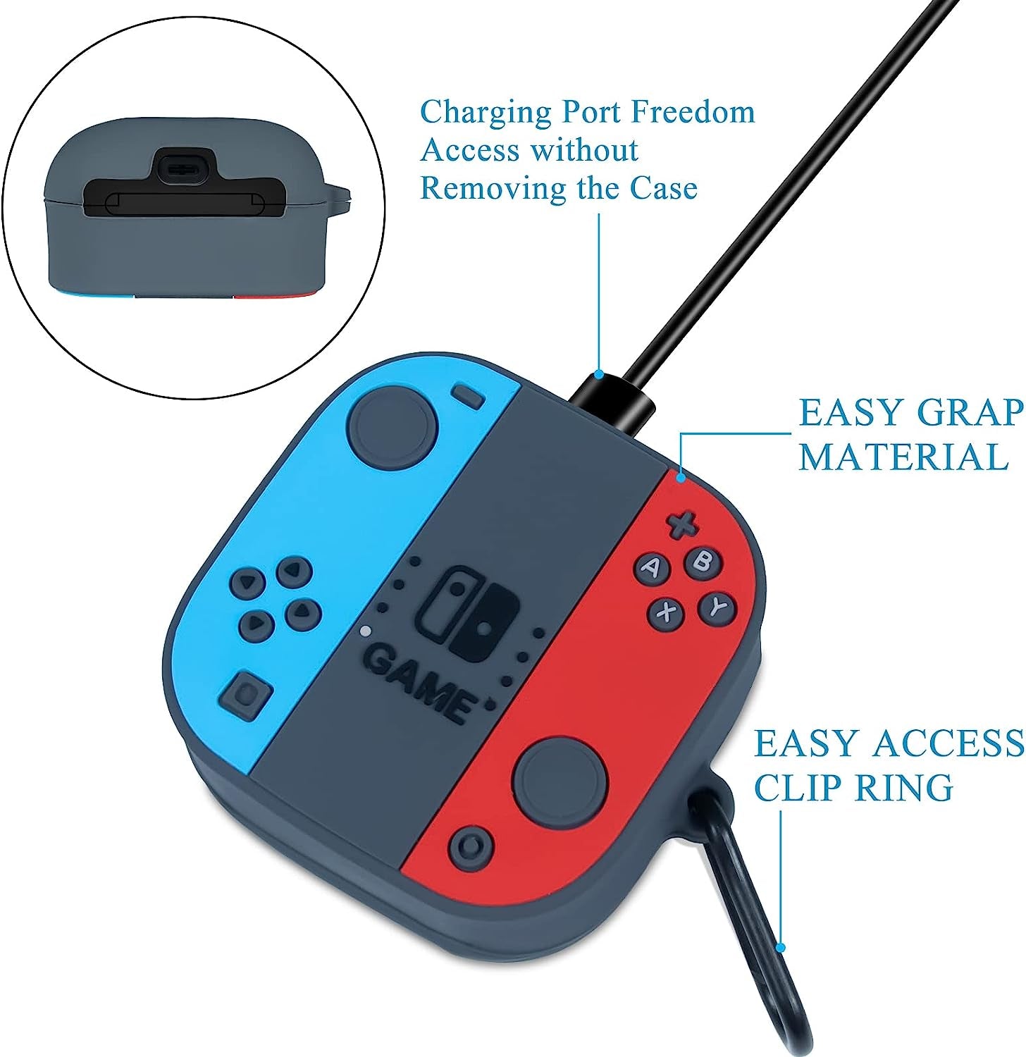 Powerbeats Pro Case, 3D Cute Cartoon Stylish Shockproof Protective Silicone Case Cover for Powerbeats Pro with Keychain Accessories for Boys Men Teens Kids (Switch Case)  LDSXAY   