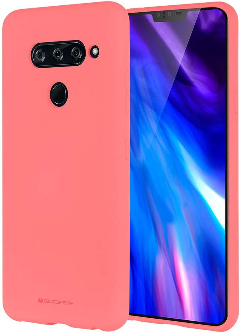 GOOSPERY Soft Feeling Jelly for LG V40 Thinq Case (2018) Silky Slim Bumper Cover (Flamingo) LGV40-SFJEL-PNK  GOOSPERY   