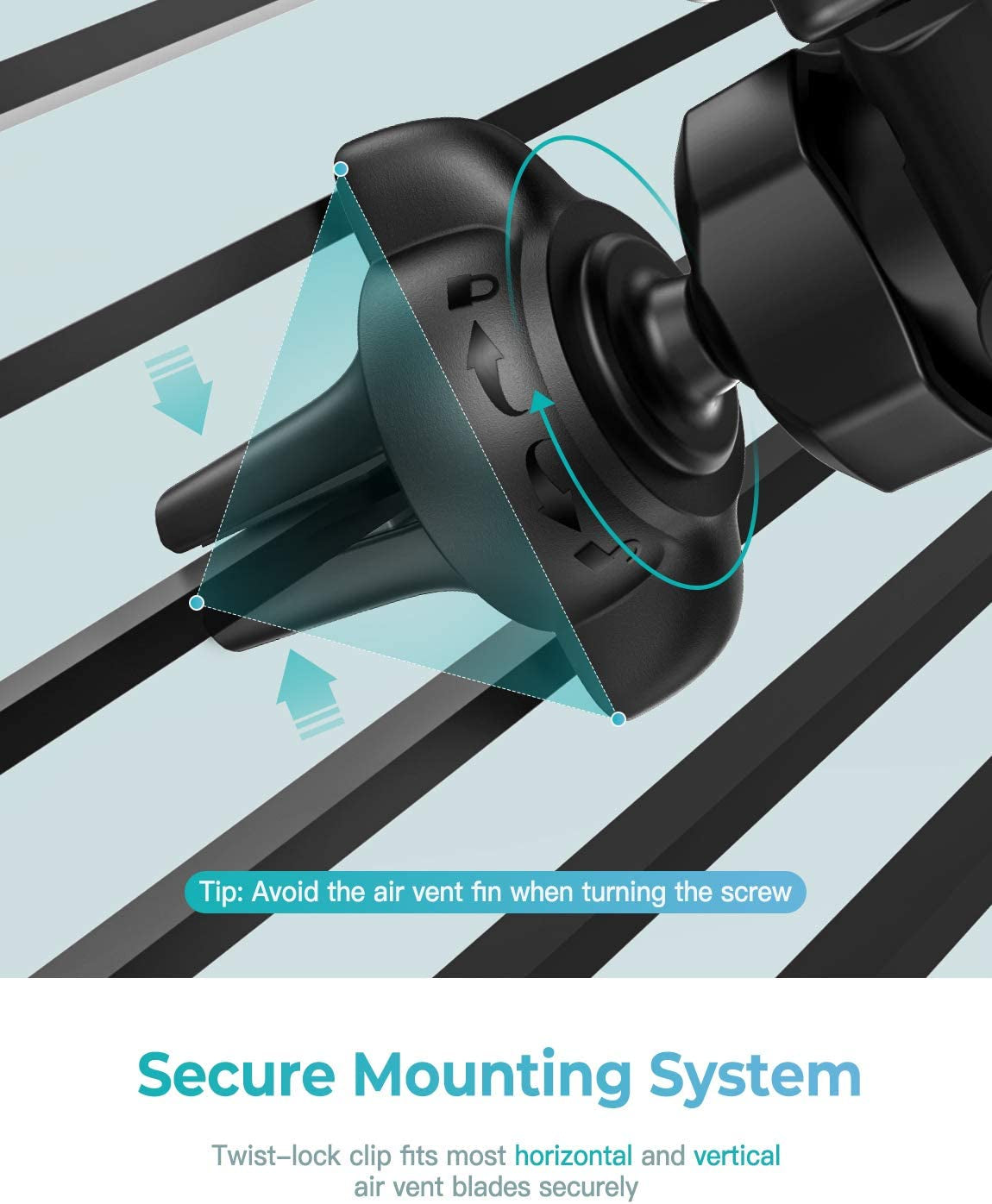 VASSCA Wireless Car Charger Mount, 10W/7.5W Qi Fast Charging Phone Holder for Air Vent and Dashboard, Auto Clamping  VASSCA   