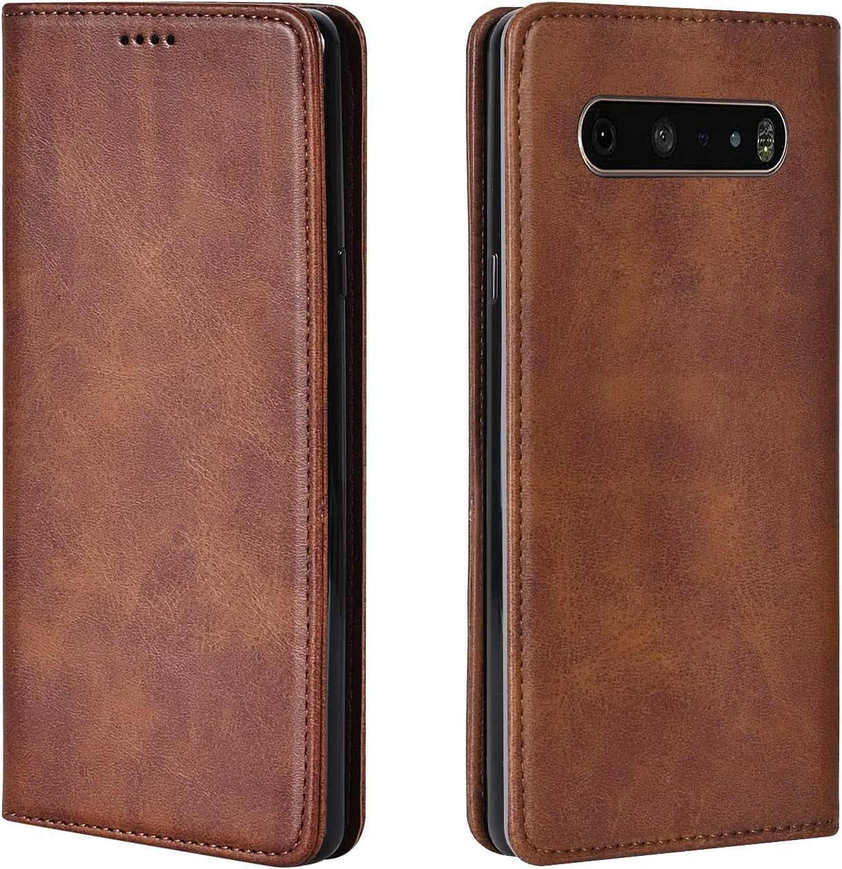 BGTXCZ LG G8 Thinq Case, LG G8 Thinq Wallet Case, [Flip Fold Leather] PU Leather Case with Kickstand Function and ID Credit Card Slot, Magnetic Closure Phone Cover for LG G8 Thinq 5G(Rose Gold)  Xiaoki Lg V60 Thinq Darkbrown Lg V60 Thinq 