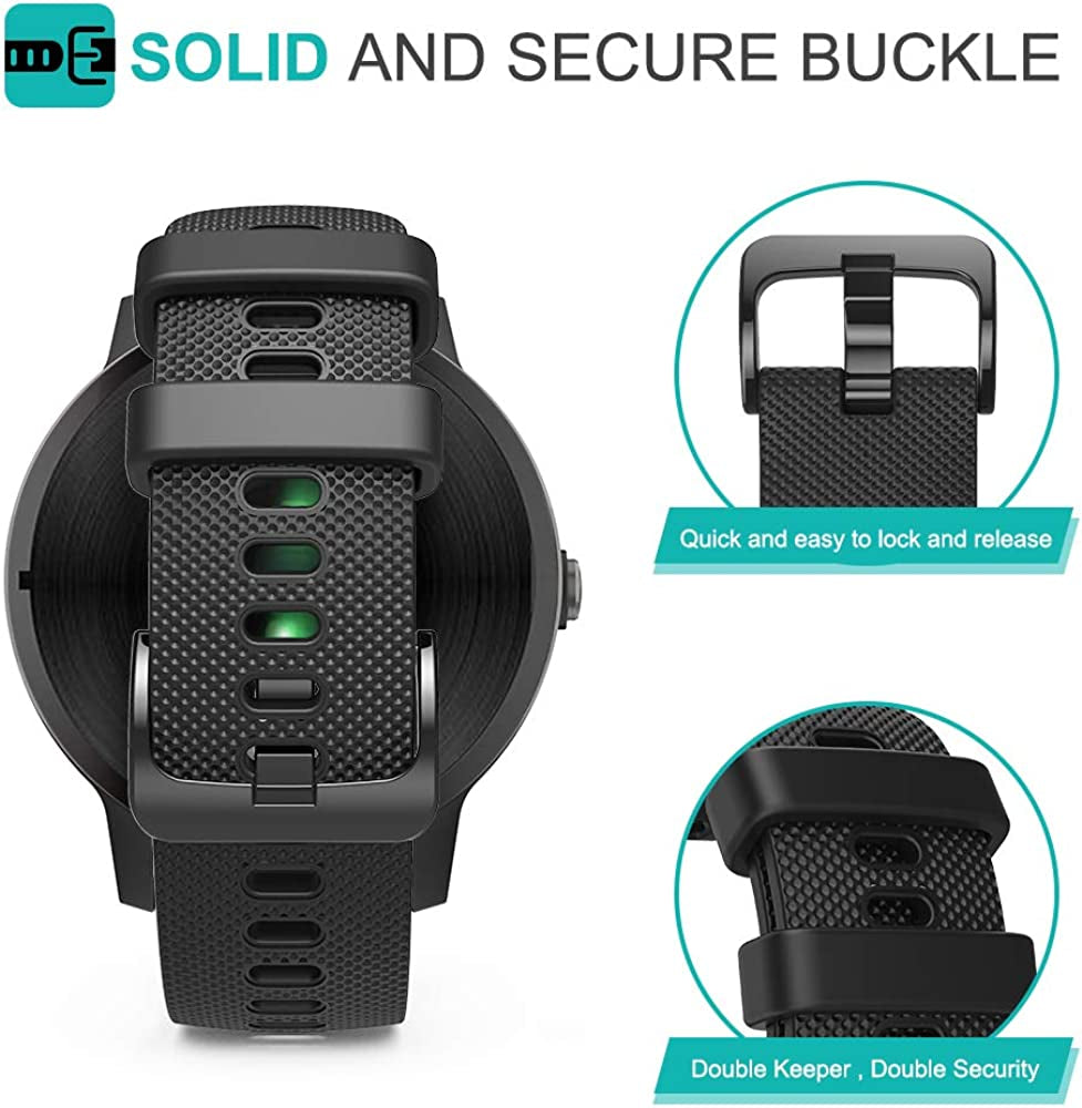 TUSITA Quick Release Watch Band 20Mm Replacement for Garmin Vívoactive 3 Music,Venu Sq 2 Plus,Vívomove 3 HR Sport, Approach S40, Forerunner 245,Galaxy Watch 4 Classic, Amazfit GTS 2 2E Mini, Bip U  TUSITA   