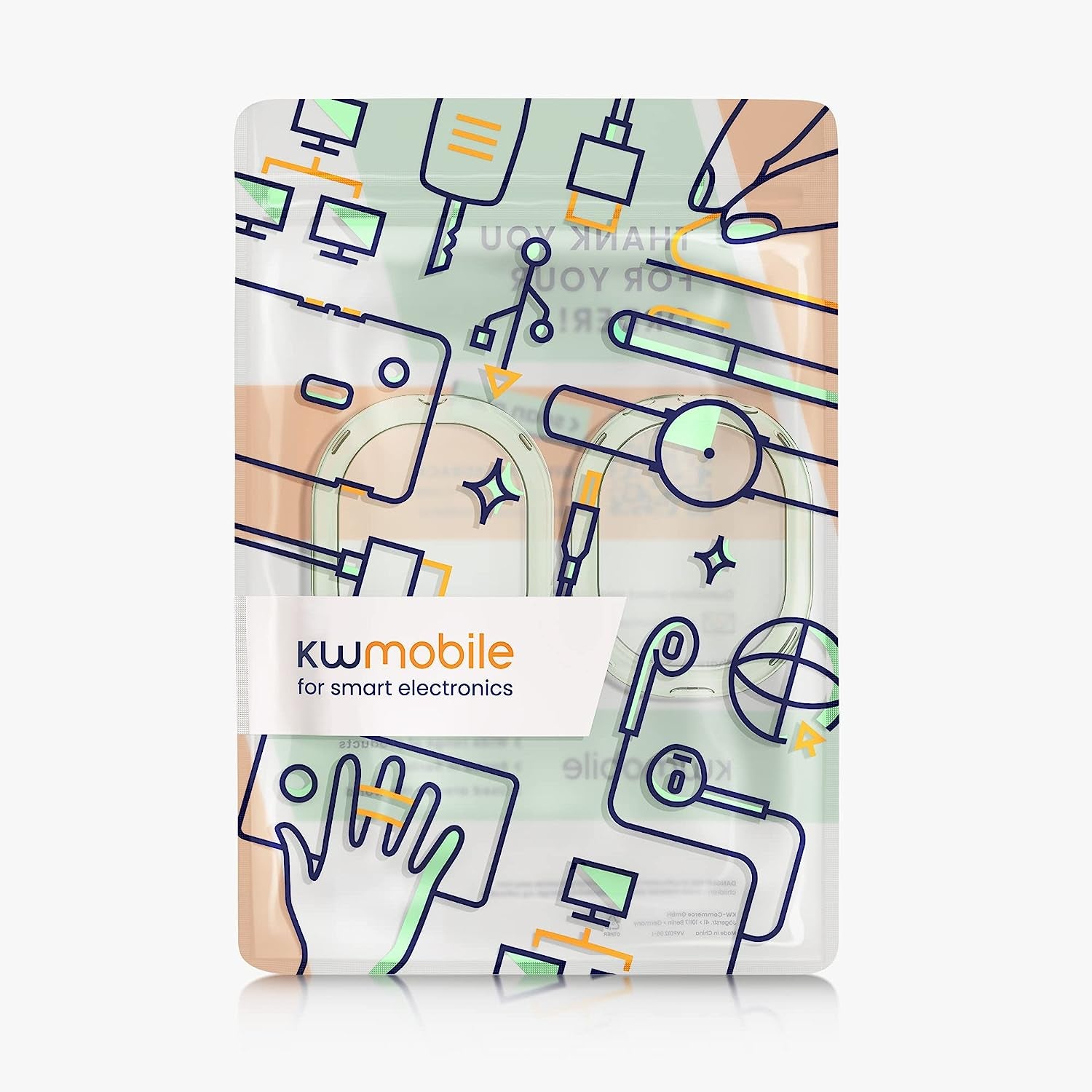 Kwmobile Covers Compatible with Apple Airpods Max Cases - 2X Soft TPU Ear Cup Case Protectors - Green/Transparent  KW-Commerce   