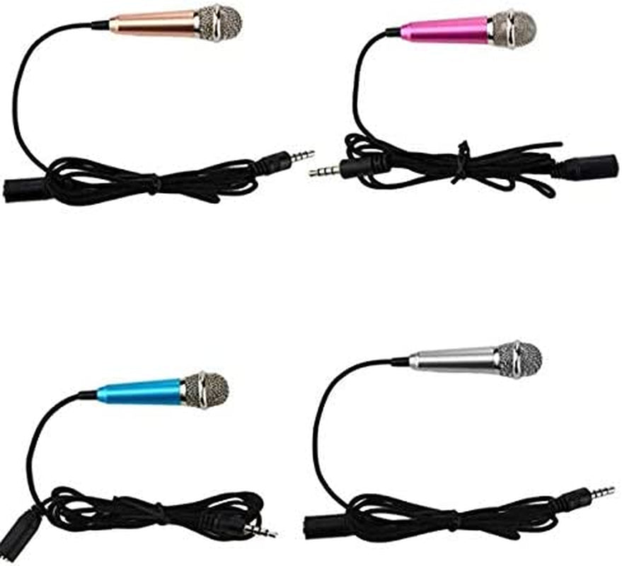 Frienda 4 Pieces Mini Microphone Portable Vocal Microphone Mini Karaoke Microphone for Mobile Phone Laptop Notebook, 4 Colors  Frienda   