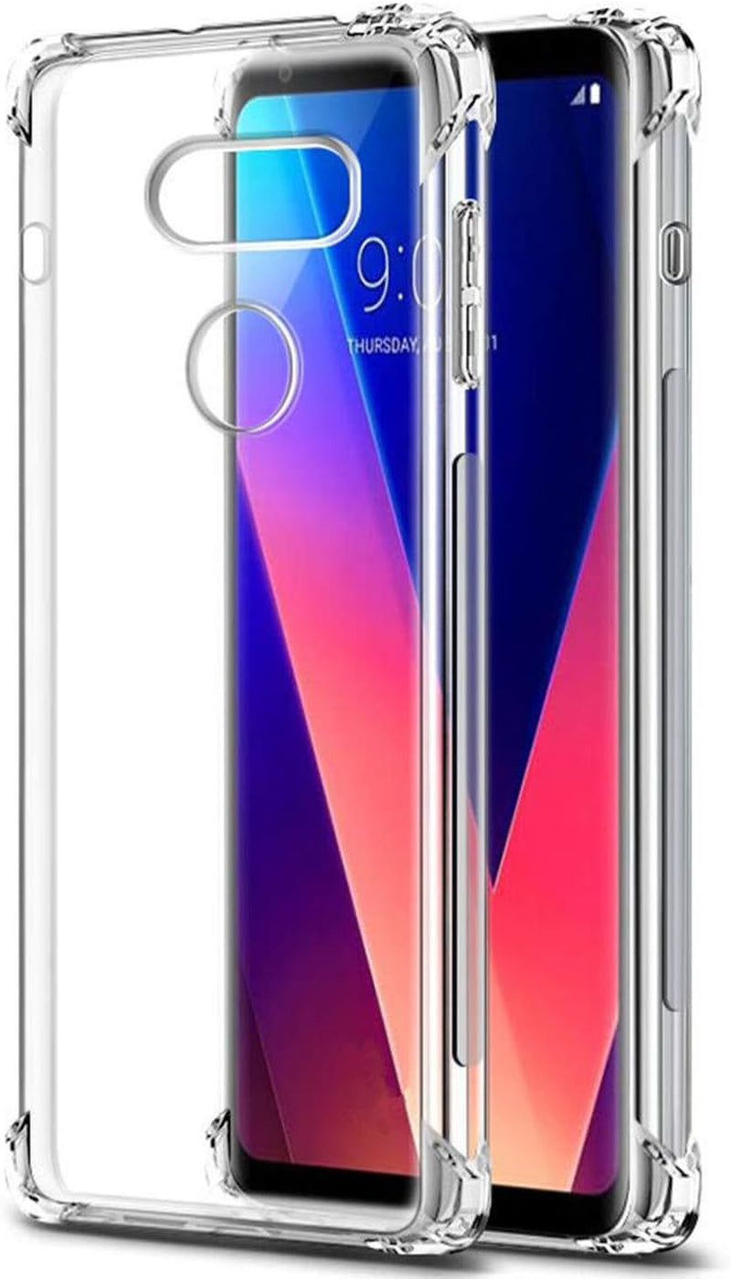Icovercase Compatible with LG V40 Case, Crystal Clear Soft TPU Shock Absorption Bumper Slim Thin Cover Case -Clear  iCoverCase Clear--Lg V30  