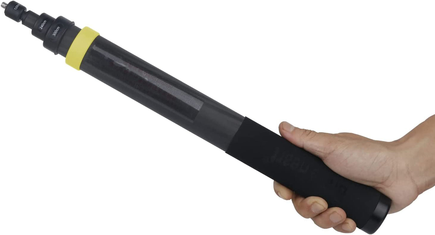 36Cm-3M Carbon Fiber Invisible Selfie Stick for Insta360 Insta 360 ONE X3 ONE R ONE RS, ONE X, ONE, GO 2, ONE X2, Telescopic Design for Outdoor Activities.  qishang   