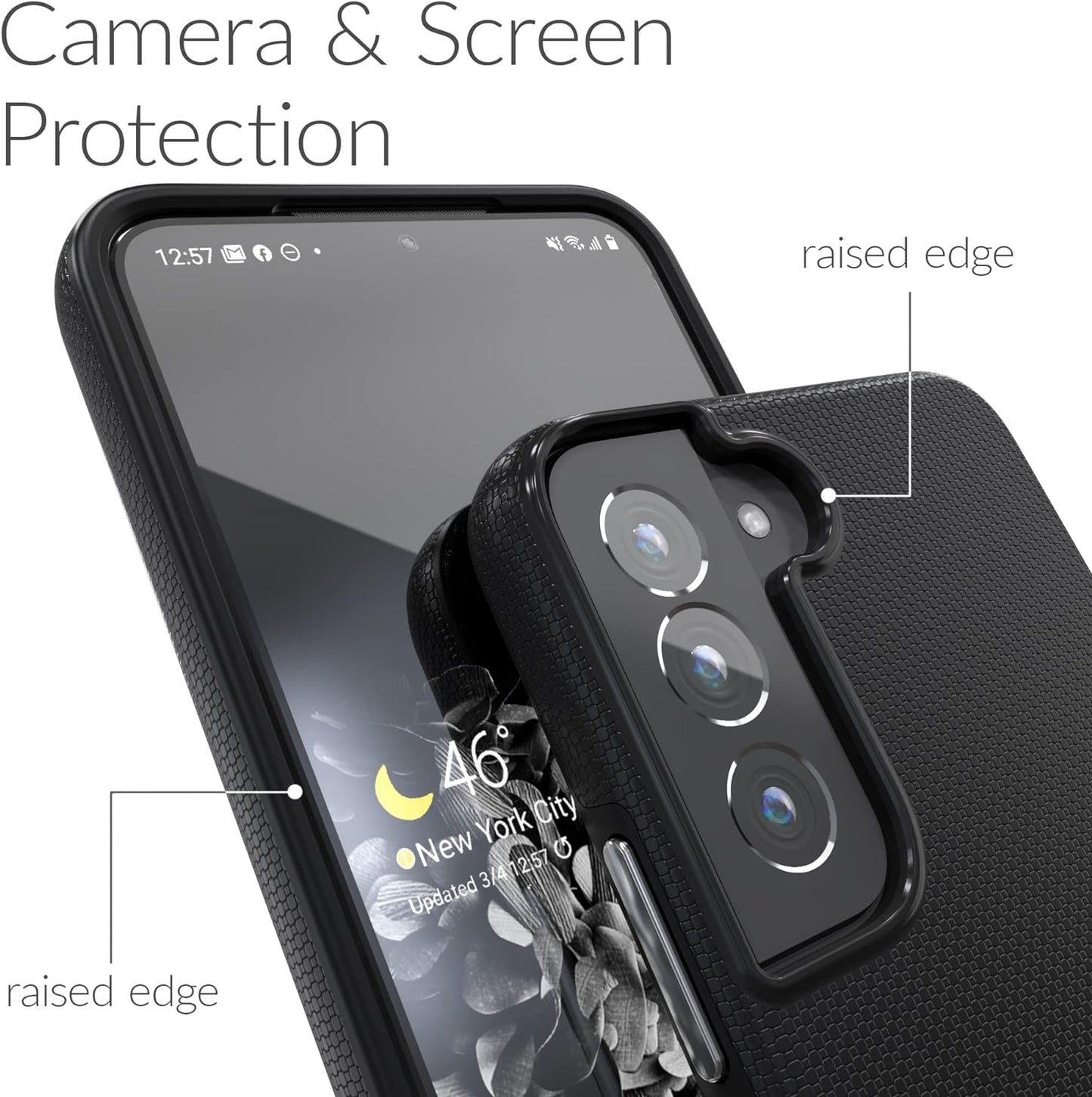 Crave Dual Guard for Samsung Galaxy S22 Case, Shockproof Protection Dual Layer Case for Samsung Galaxy S22 5G - Black  Crave   