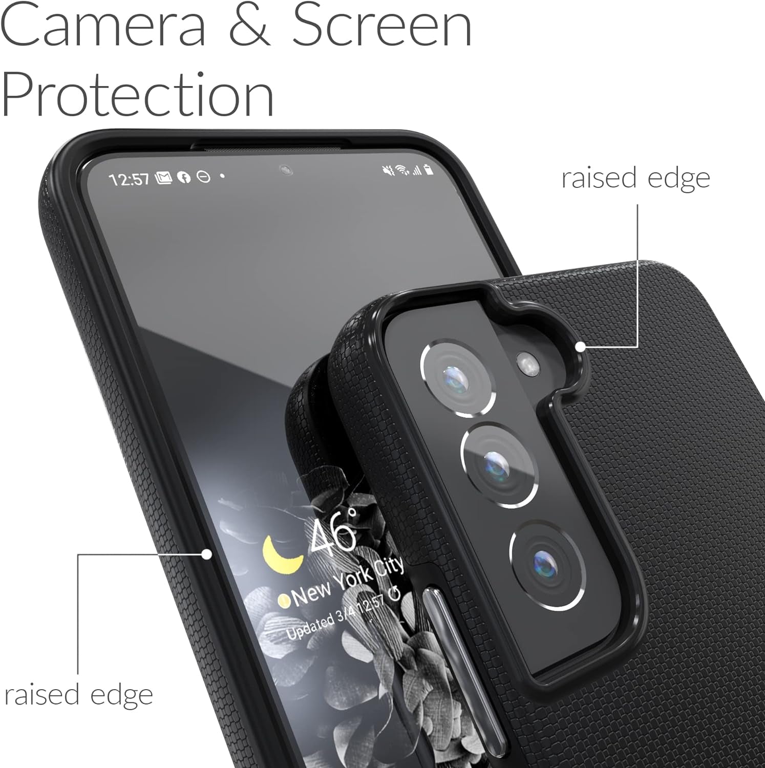 Crave Dual Guard for Samsung Galaxy S22 Case, Shockproof Protection Dual Layer Case for Samsung Galaxy S22 5G - Black  Crave   