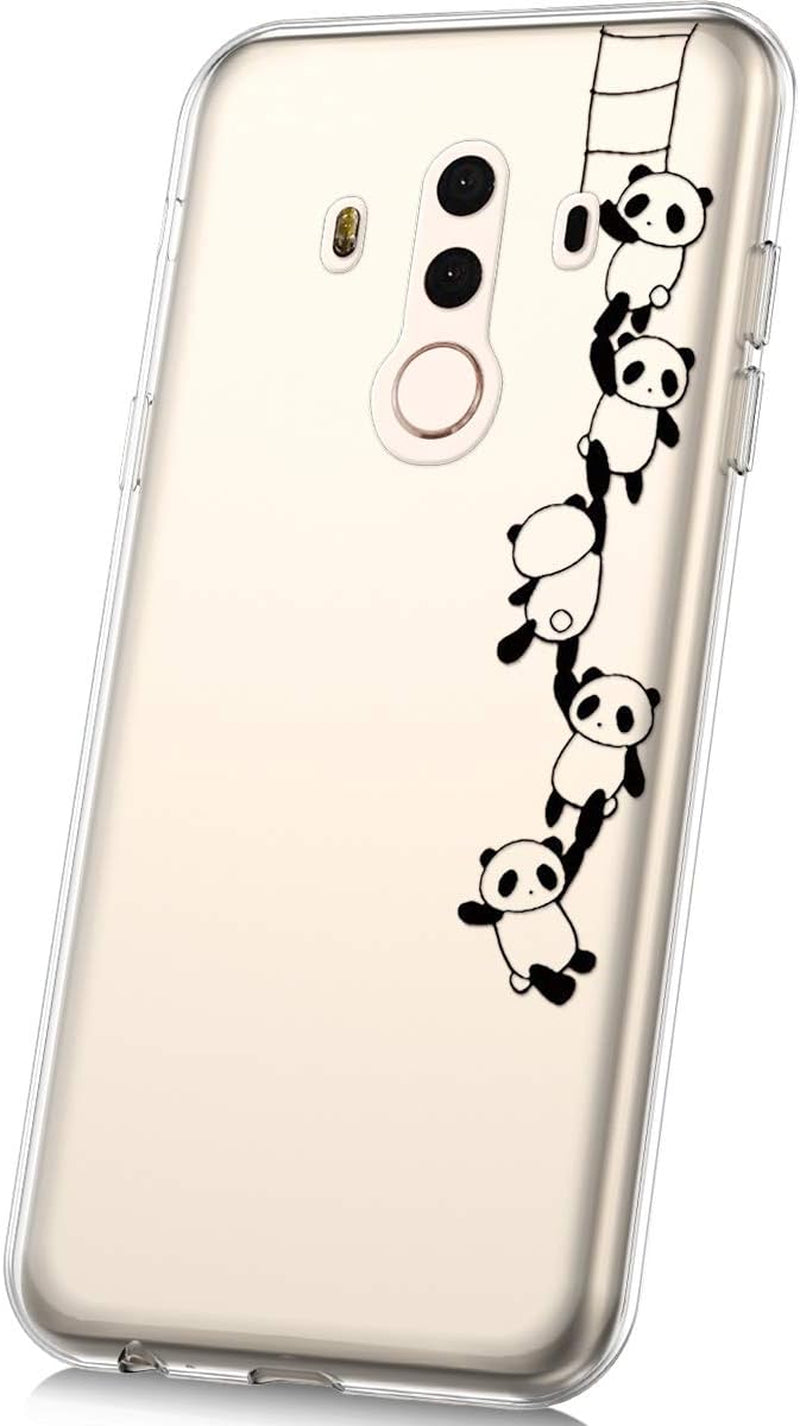PHEZEN Case for Huawei Mate 10 Pro Case,Cute Art Design Soft Flexible Crystal Clear TPU Silicone Rubber Case Ultra Thin Transparent TPU Bumper Cover Phone Case for Huawei Mate 10 Pro,Blue Dreamcatcher  PHEZEN Panda Ladder  