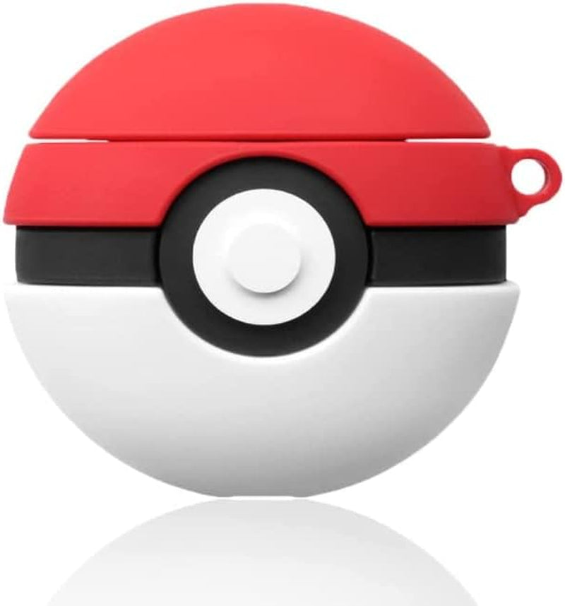 Silicone Airpod Cases | Generation 1&2 | Compatible with Airpods 1&2 Only | Shockproof | Premium Quality | Best Gifts for Your Loved Ones | Cool Product (Black Tiktok)  ZHAWK Red Pokeball  