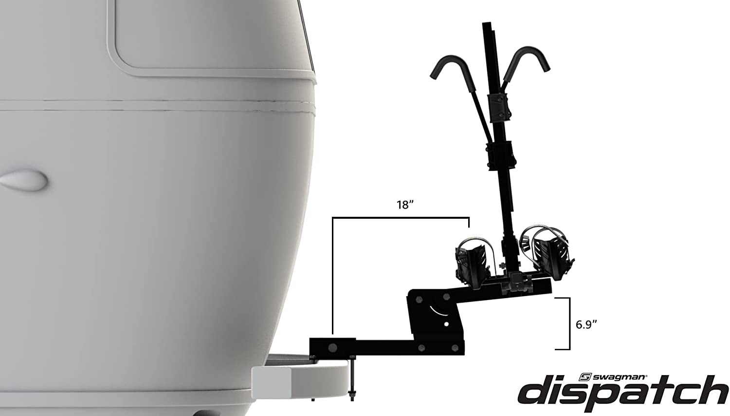 Swagman DISPATCH RV Approved Hitch Mount Bike Rack, Black  Swagman   